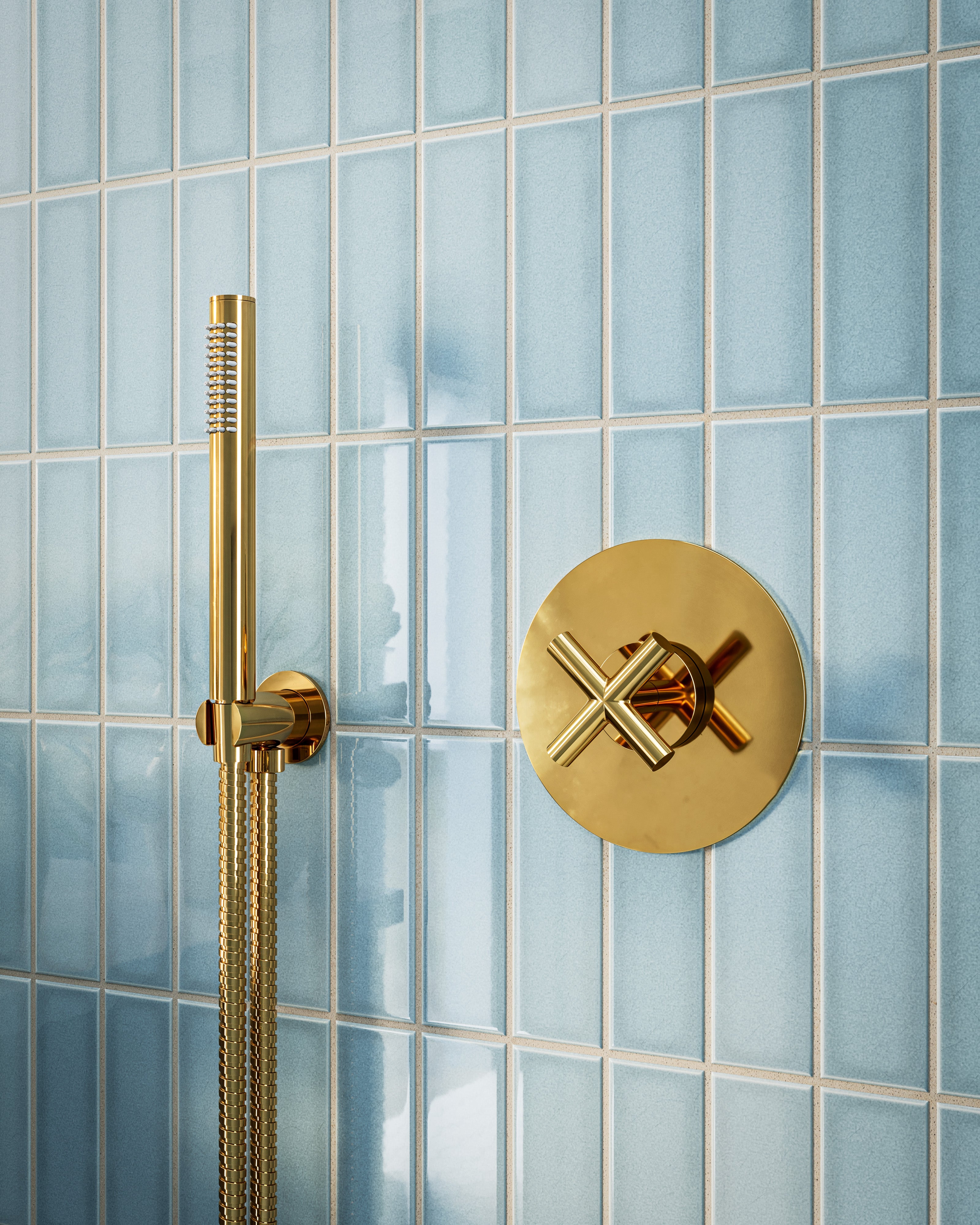 Contour & Foundry Wall Elbow with Hook Kit - Less Hand Shower in French Brass
