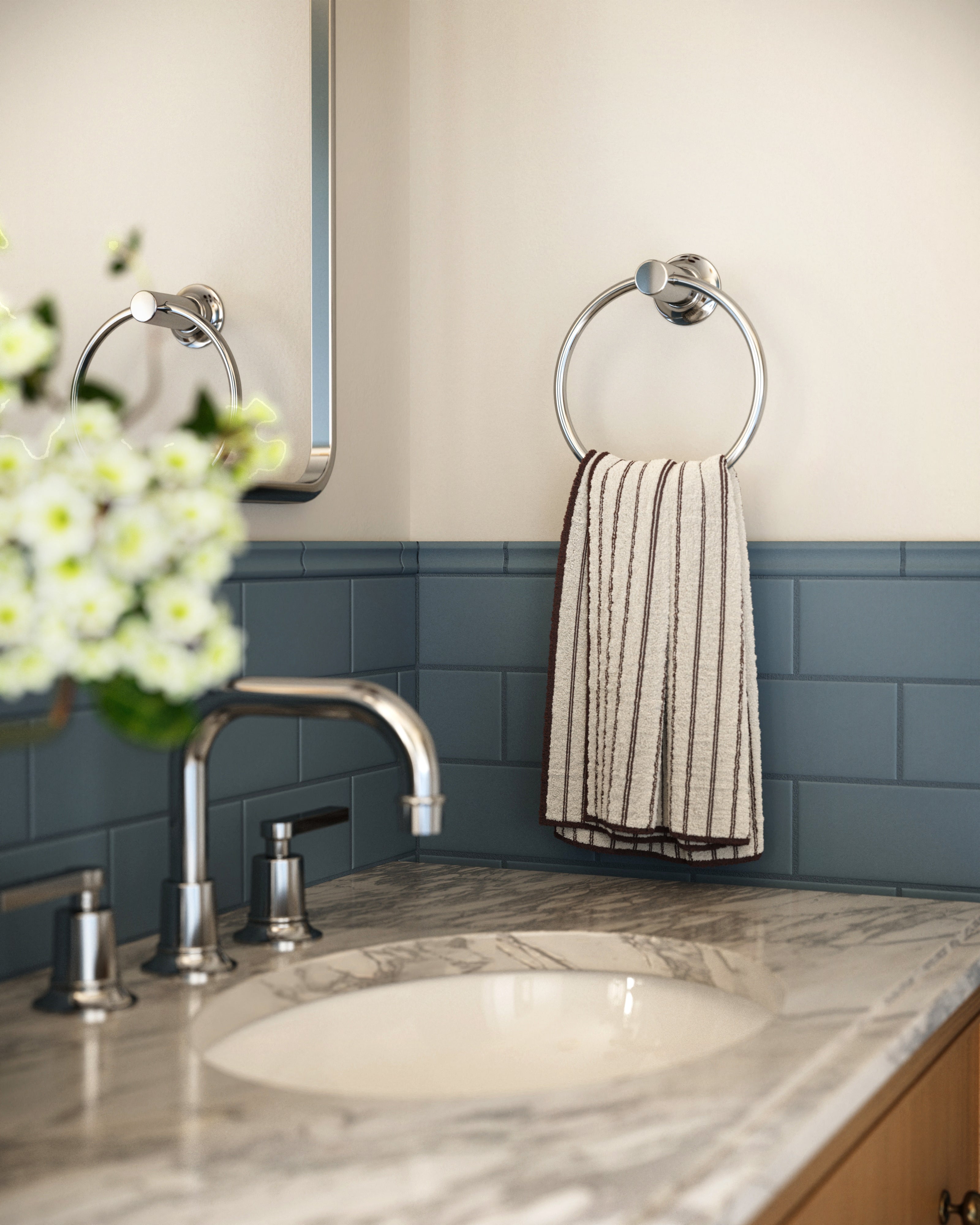 Emerson Towel Ring in Polished Chrome