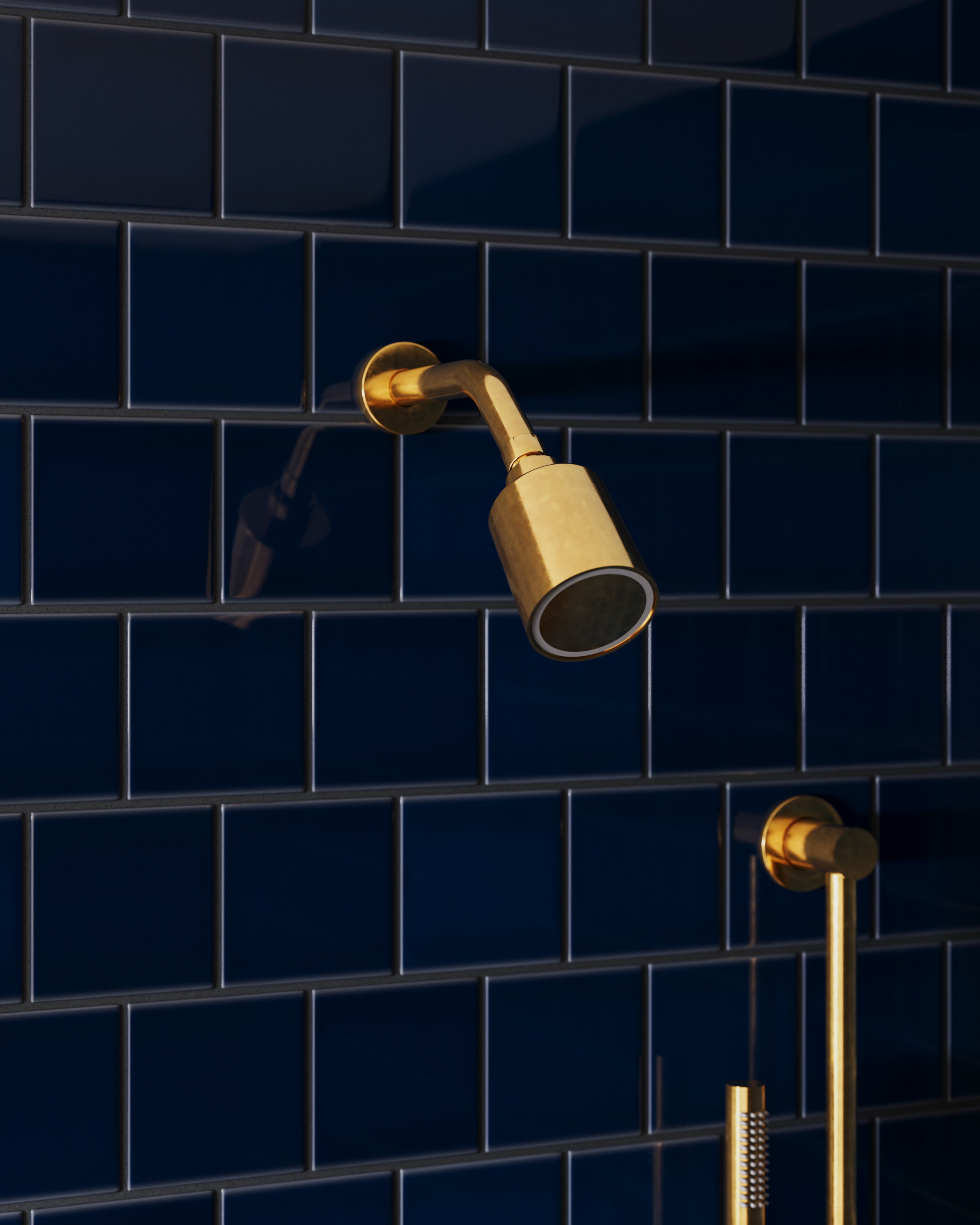 Contour & Foundry 45-Degree 8" Shower Arm with Flange in French Brass