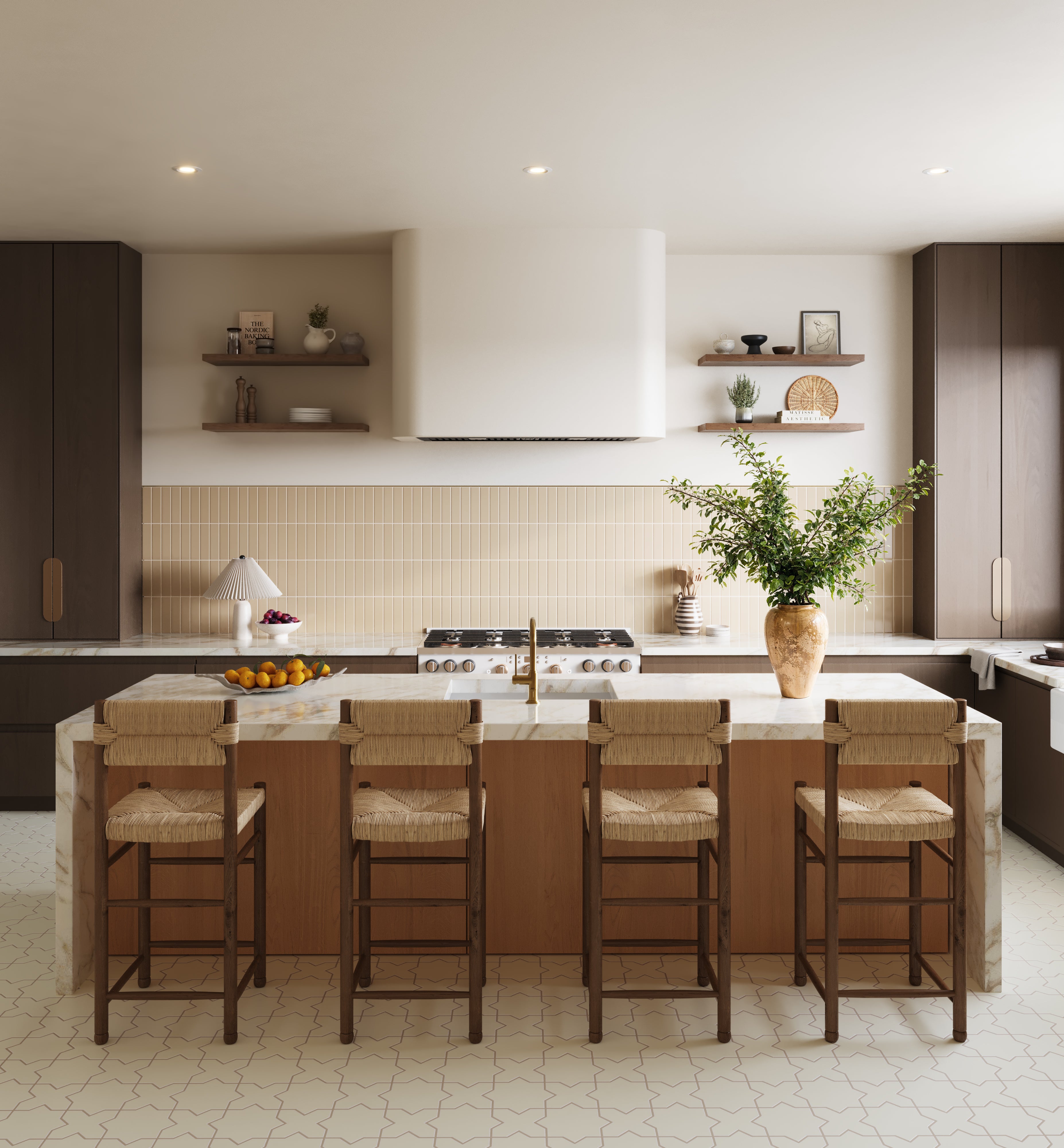 Star & Cross Original Ceramic Tile in Sand Dune Matte
