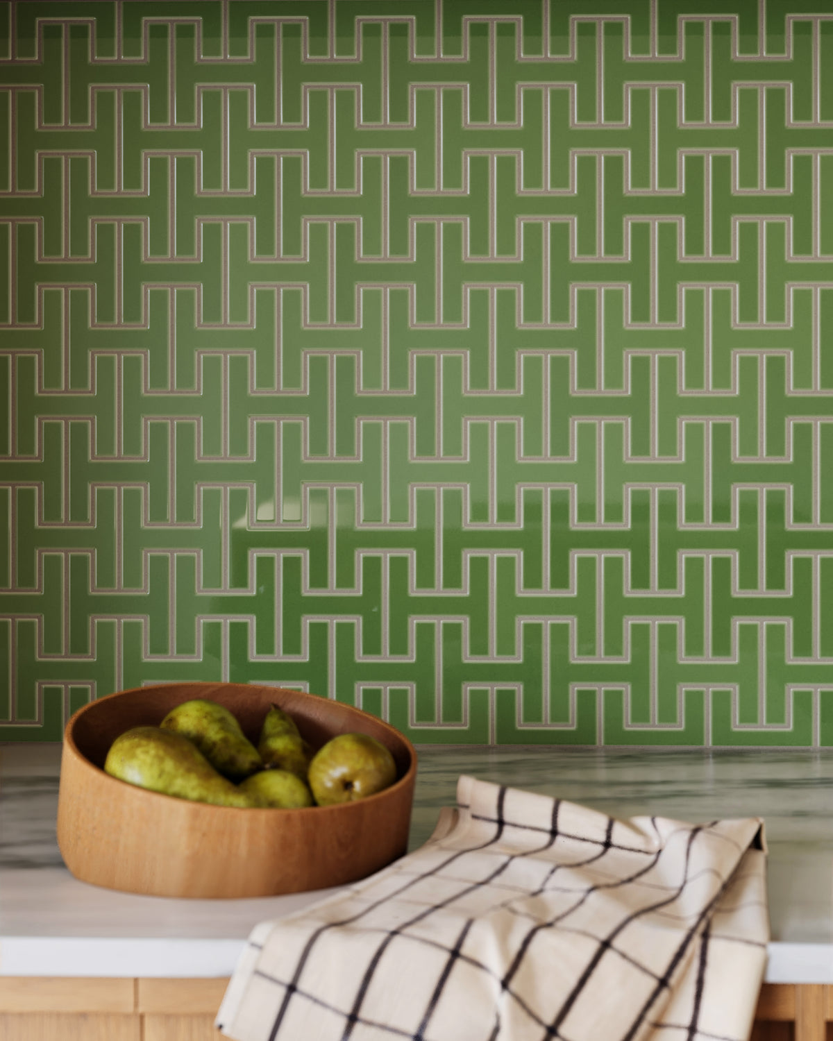 Chaine Homme Original Ceramic Tile in Kelp Gloss
