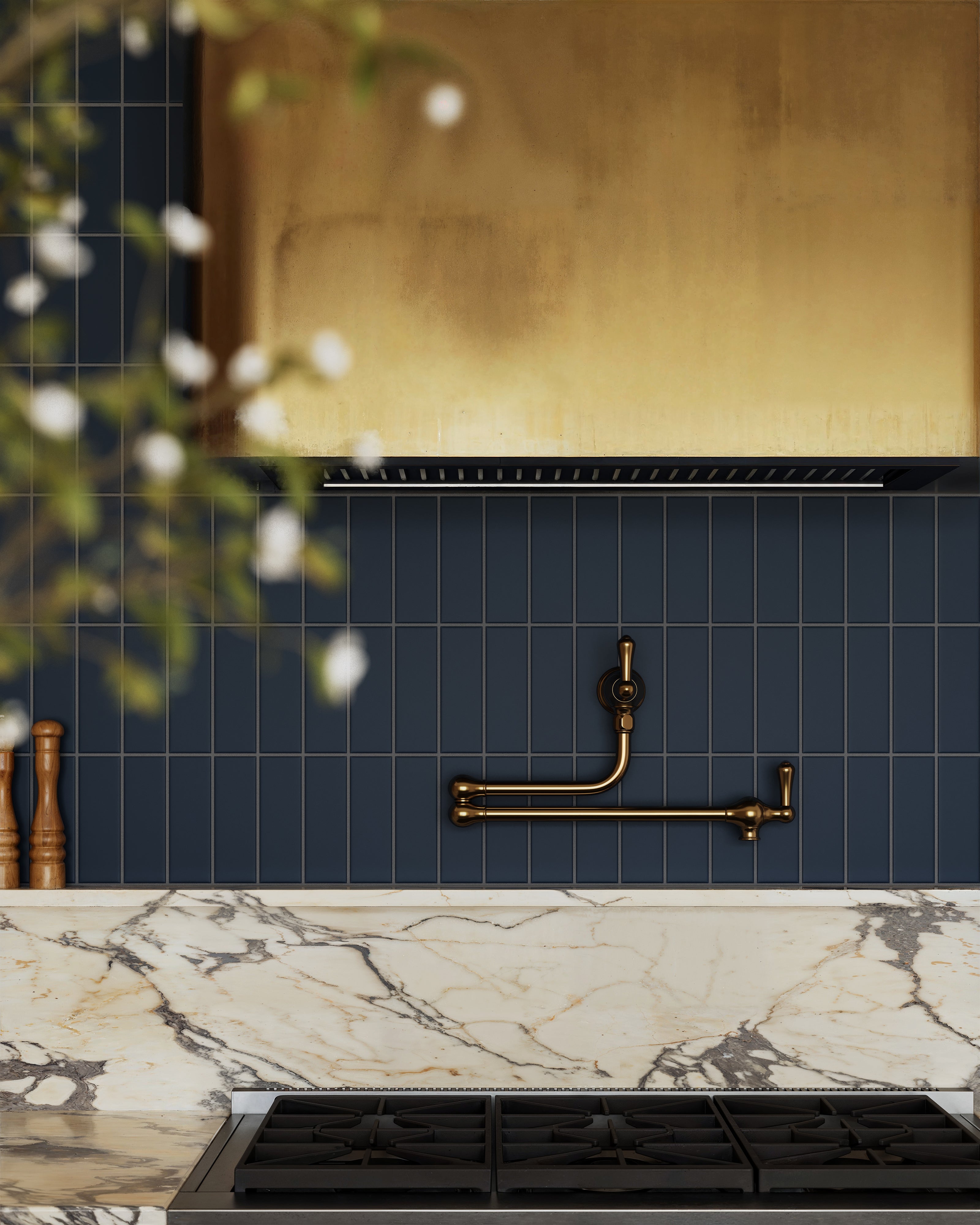 2x6 Original Ceramic Tile in Navy Blue Matte