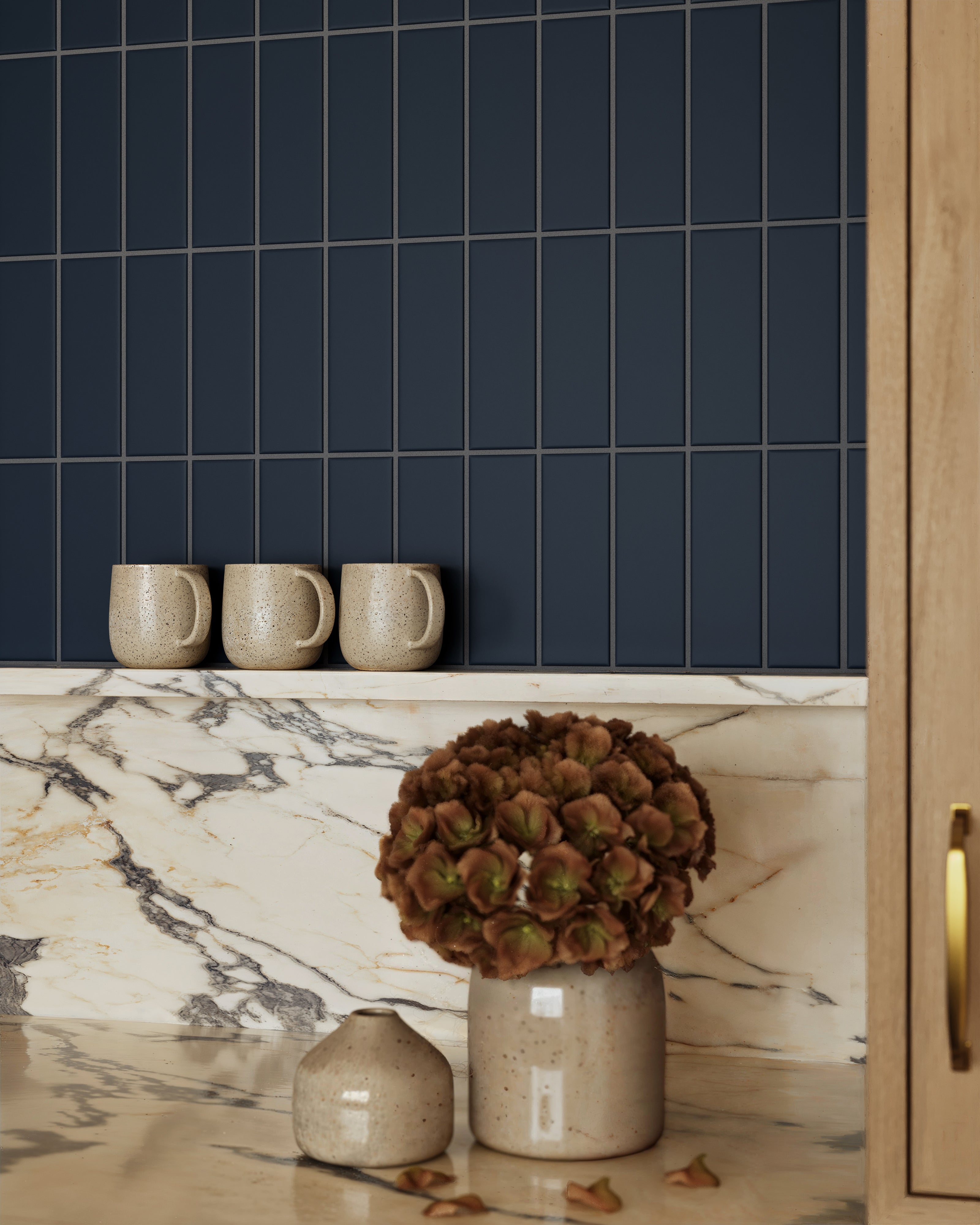 2x6 Original Ceramic Tile in Navy Blue Matte