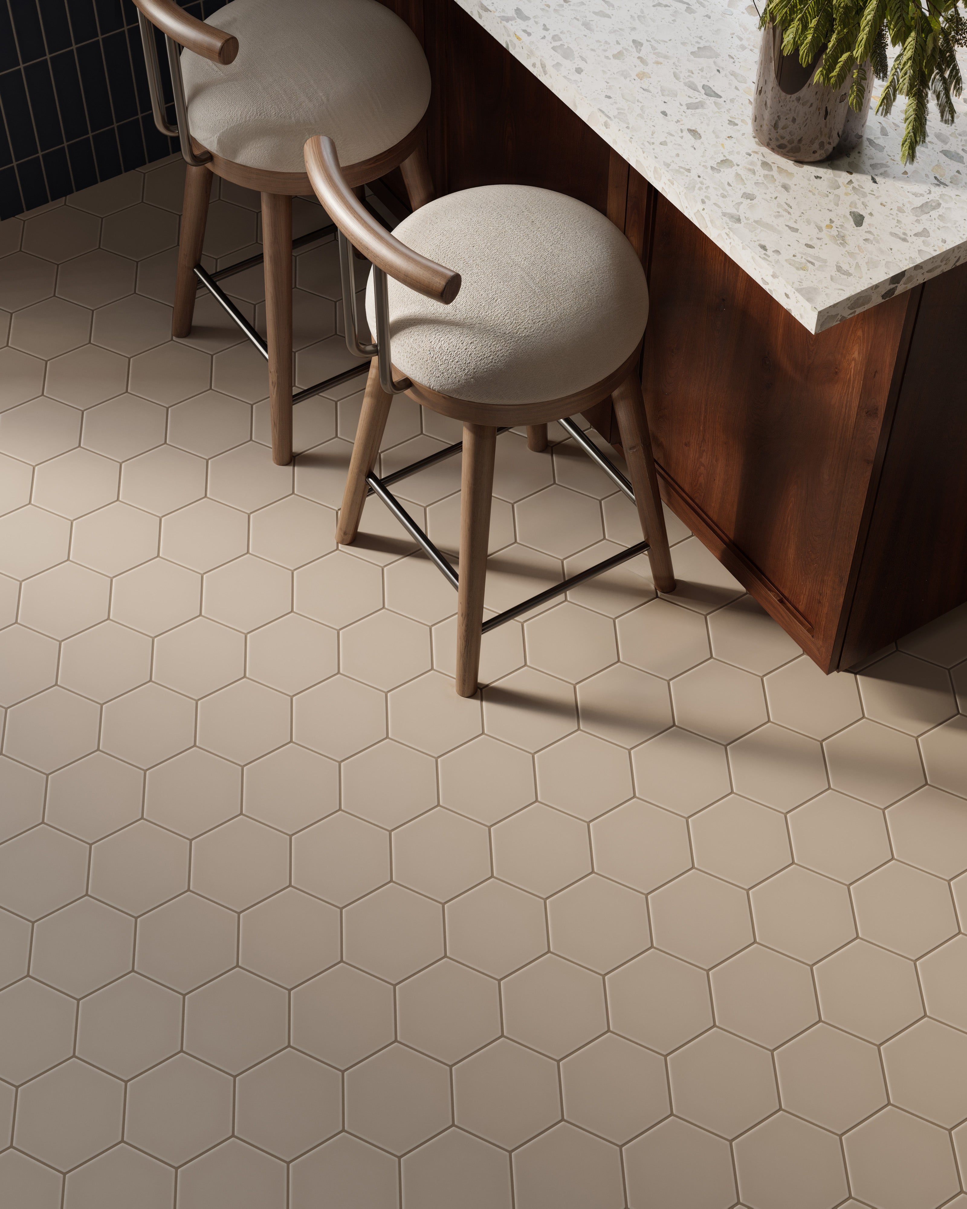 8" Hexagon Original Ceramic Tile in Sweet Pea Matte