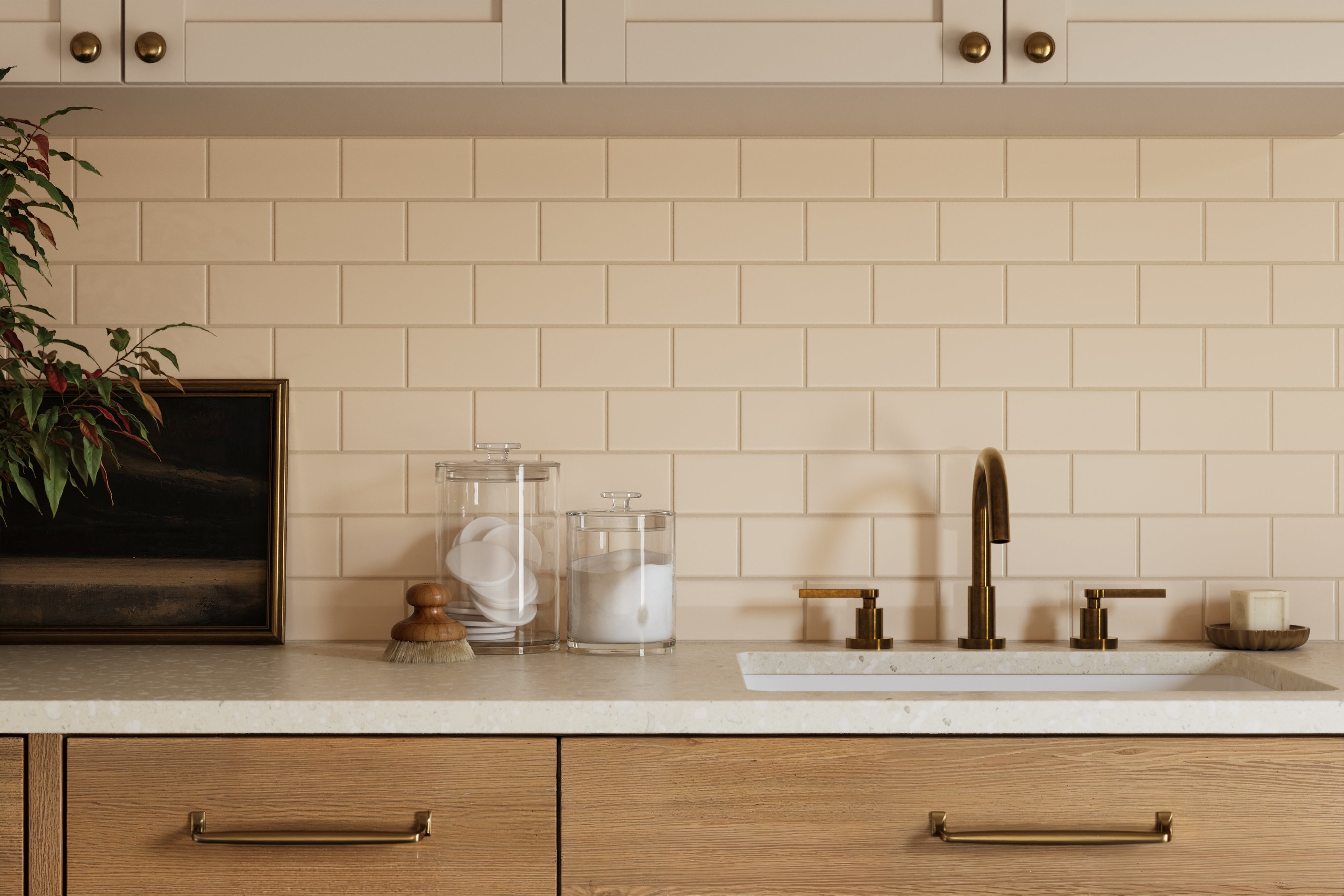 3x6 Original Ceramic Tile in Ivory Gloss
