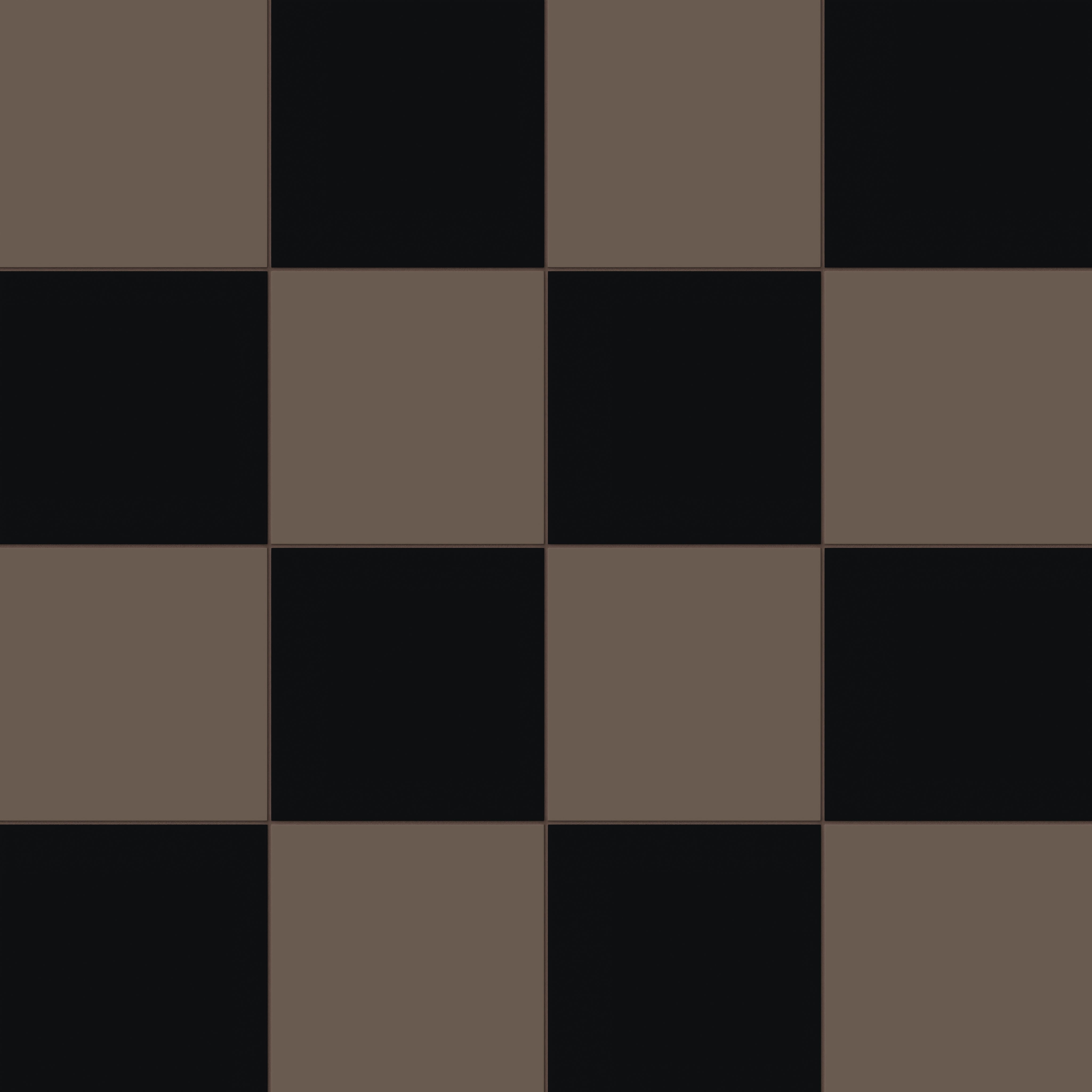 12x12 Natural Press Ceramic Tile in Otter and Bone Black Matte