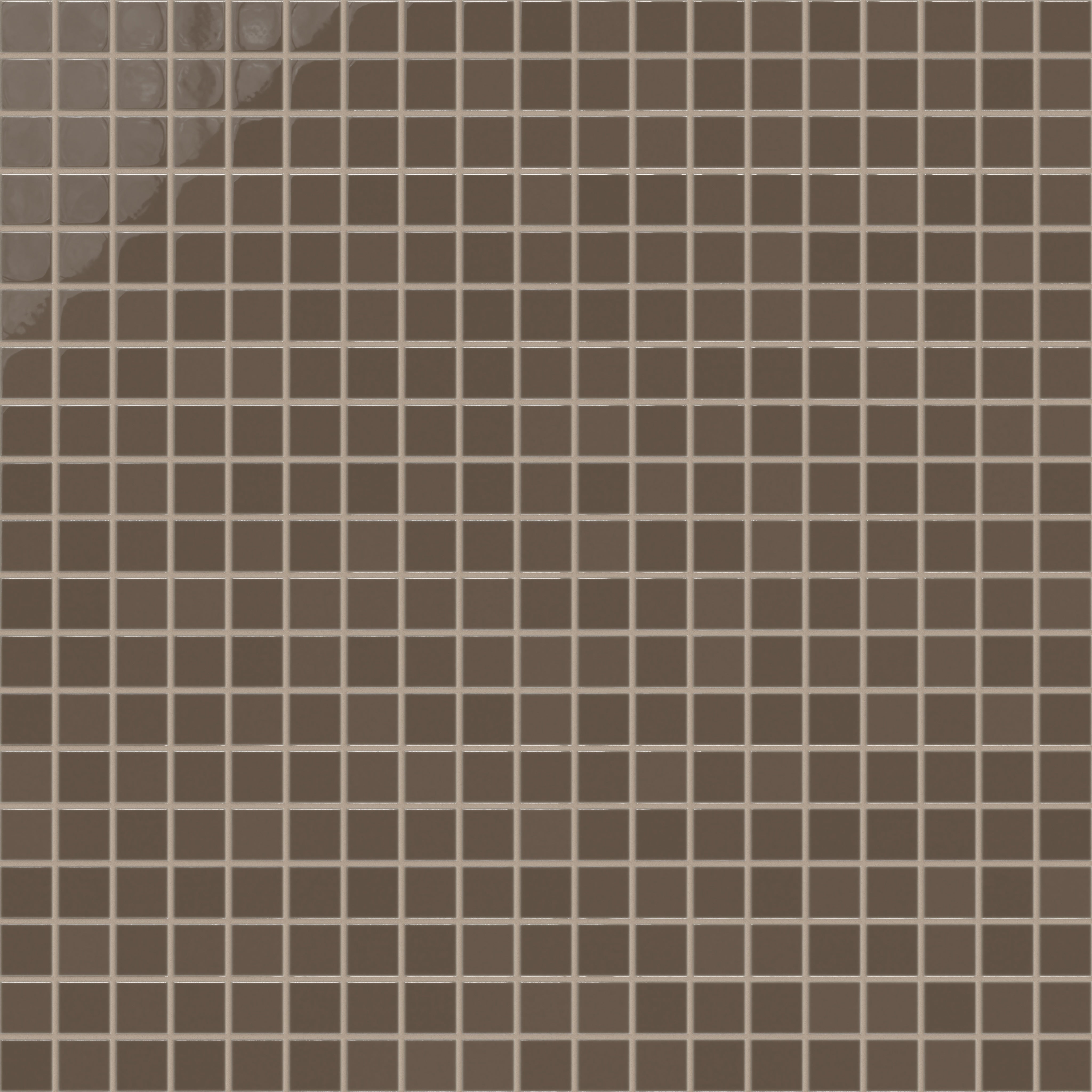 2x2 Straight Set Sheeted Natural Press Ceramic Mosaic Tile in Otter Gloss