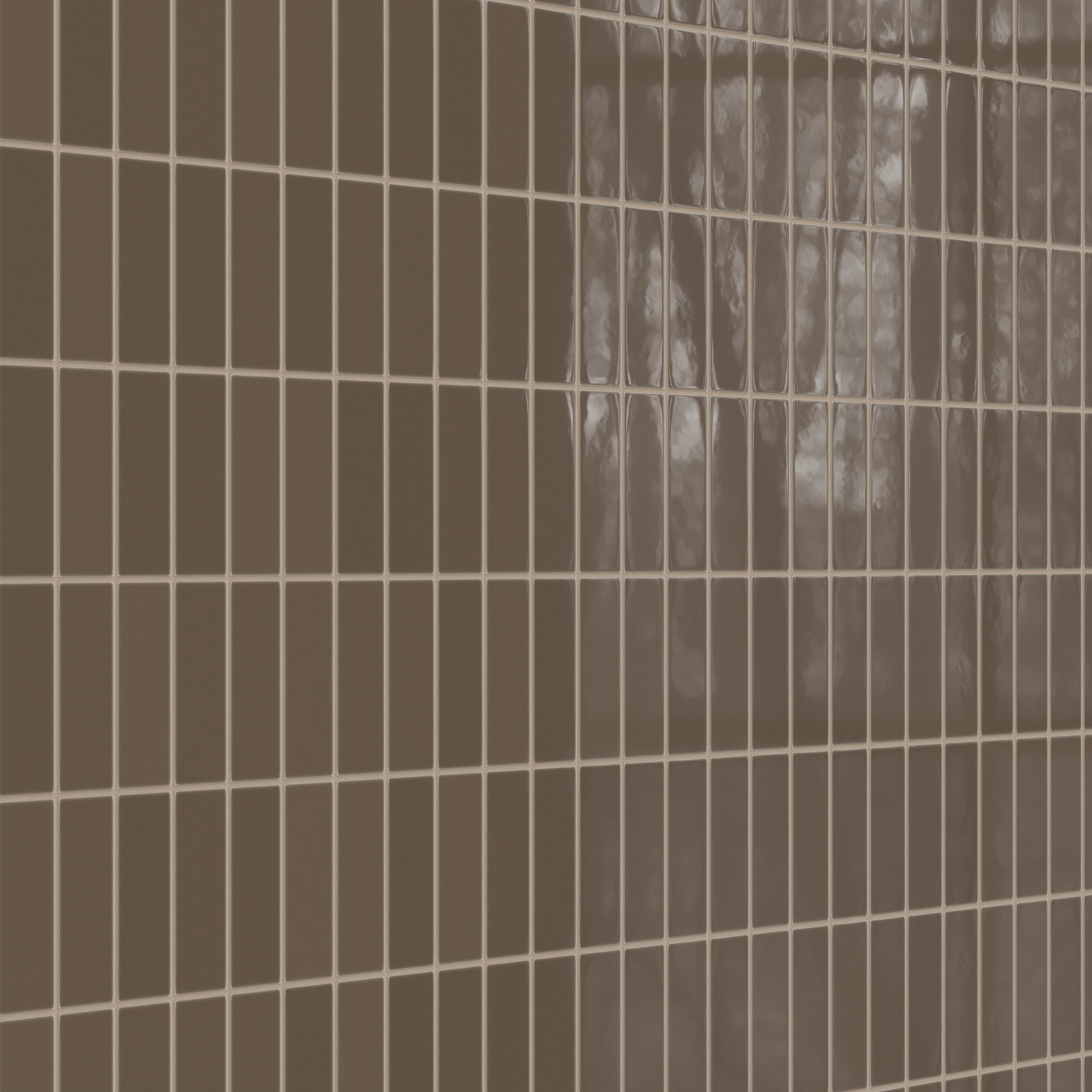 2x6 Natural Press Ceramic Tile in Otter Gloss