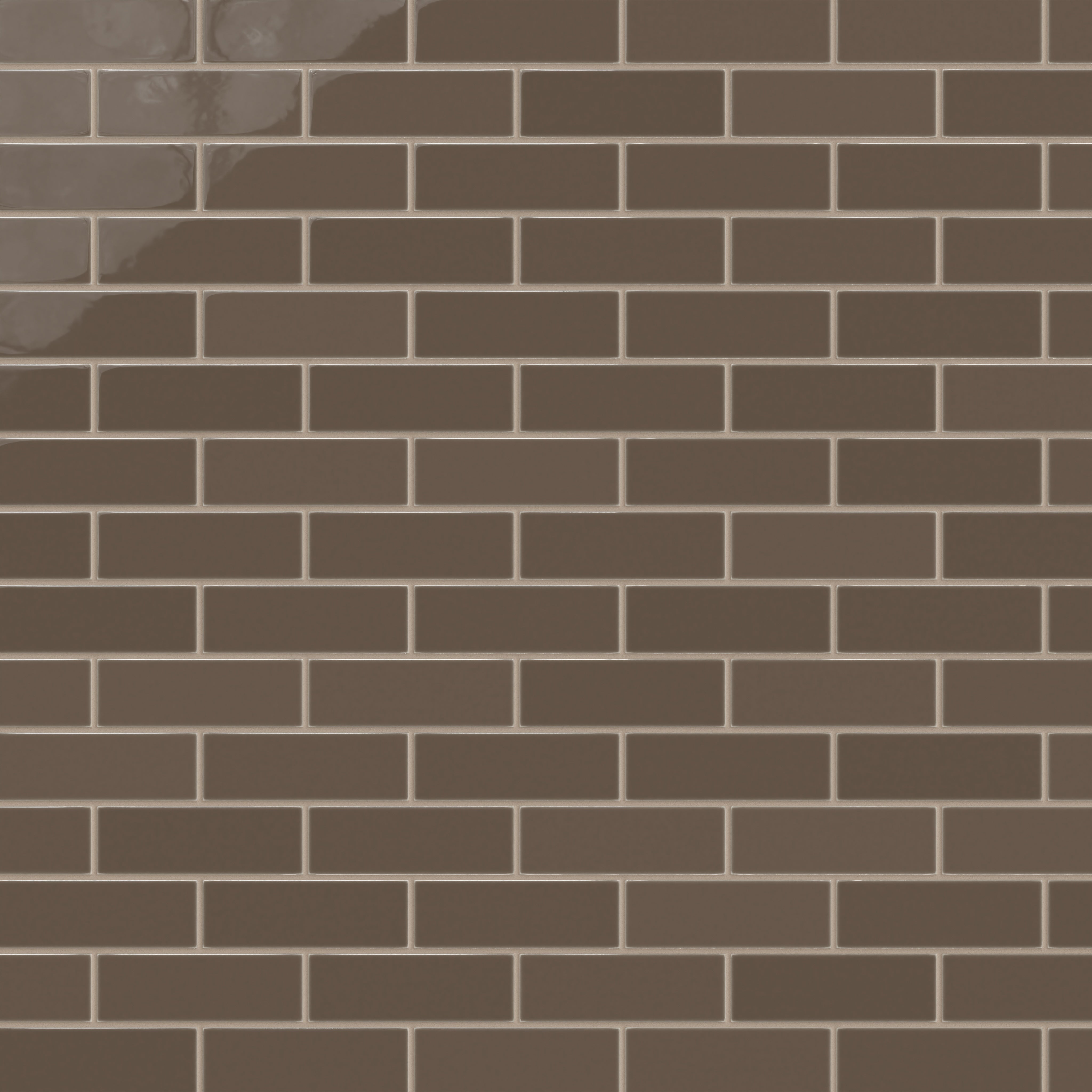 2x6 Natural Press Ceramic Tile in Otter Gloss