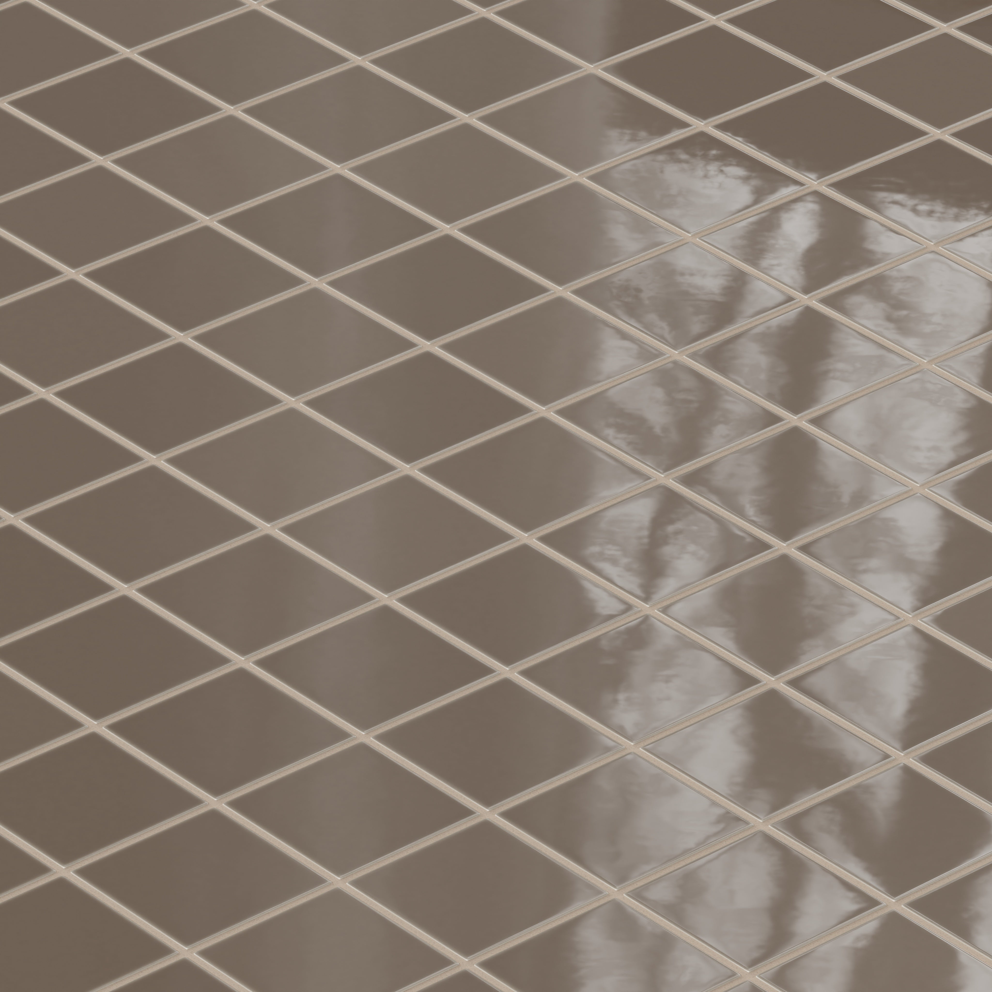 3x3 Straight Set Sheeted Natural Press Ceramic Mosaic Tile in Otter Gloss