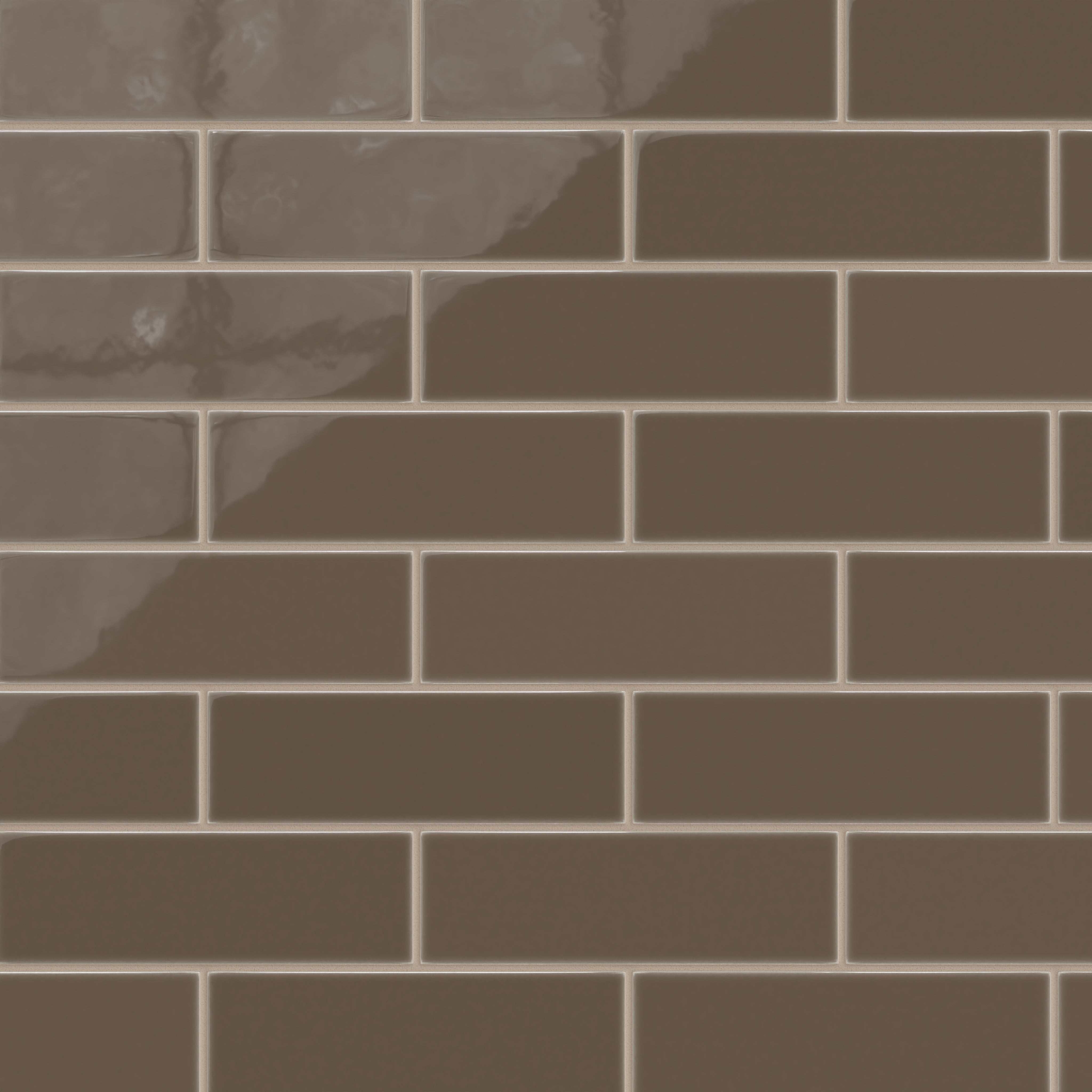 3x9 Natural Press Ceramic Tile in Otter Gloss