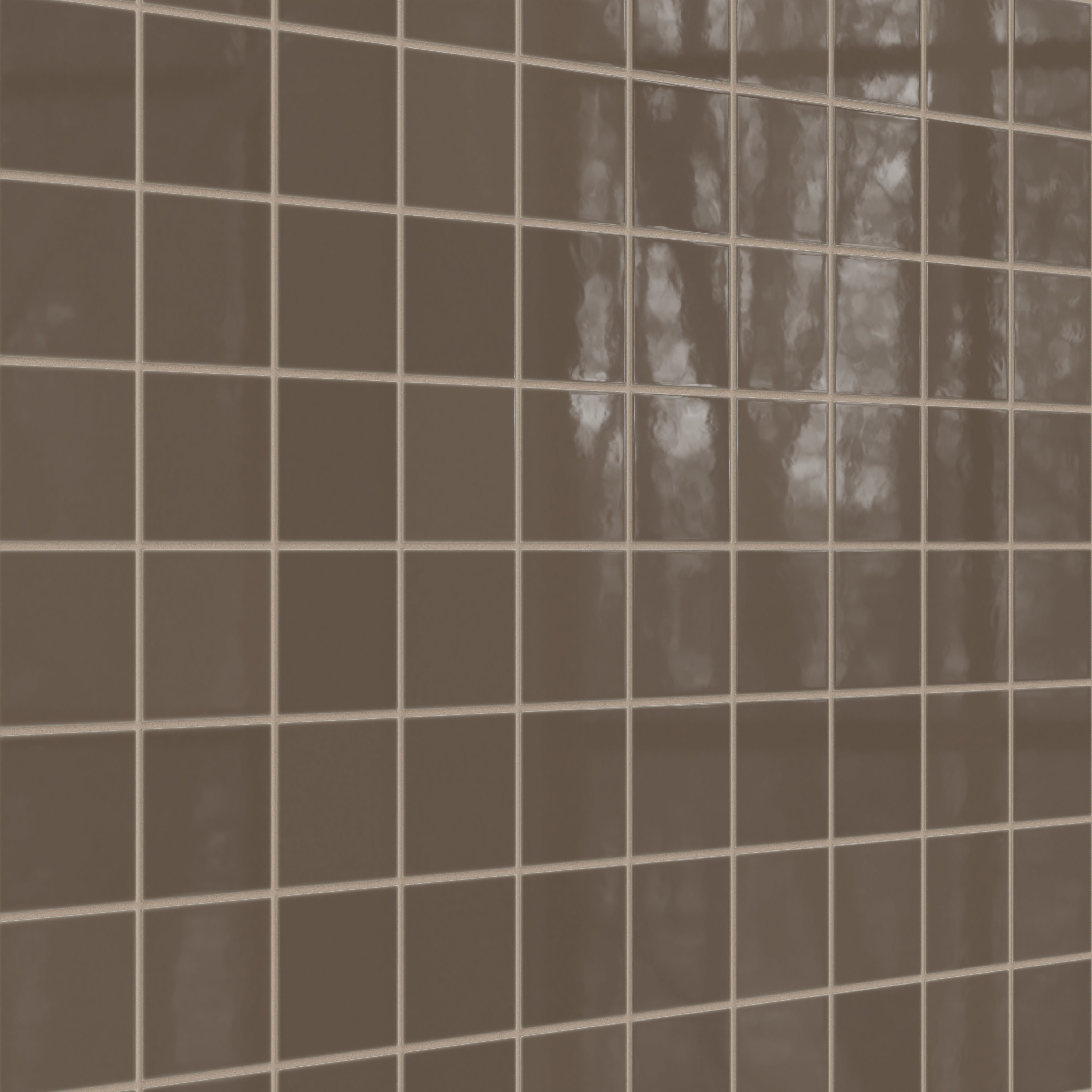 4x4 Natural Press Ceramic Tile in Otter Gloss