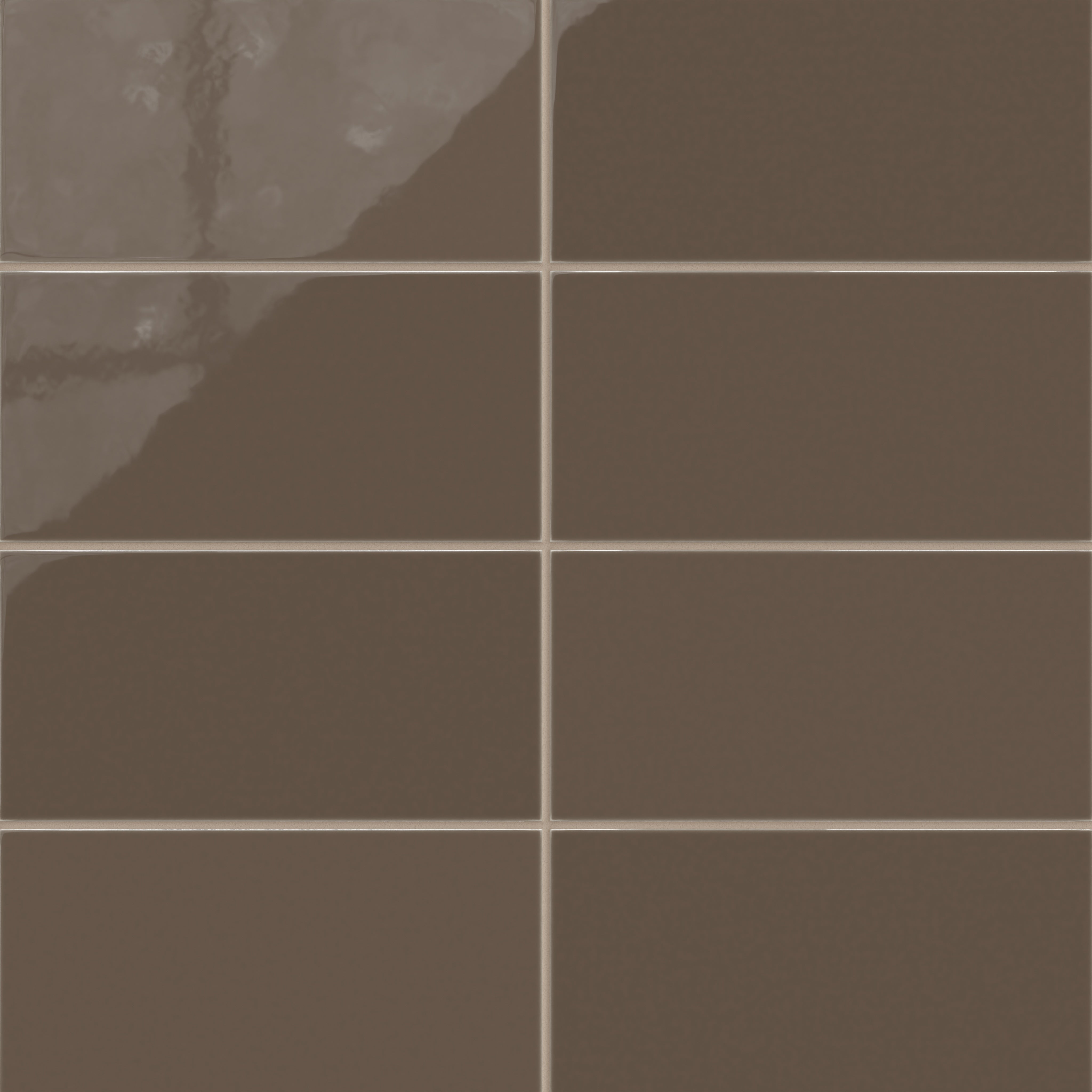 6x12 Natural Press Ceramic Tile in Otter Gloss