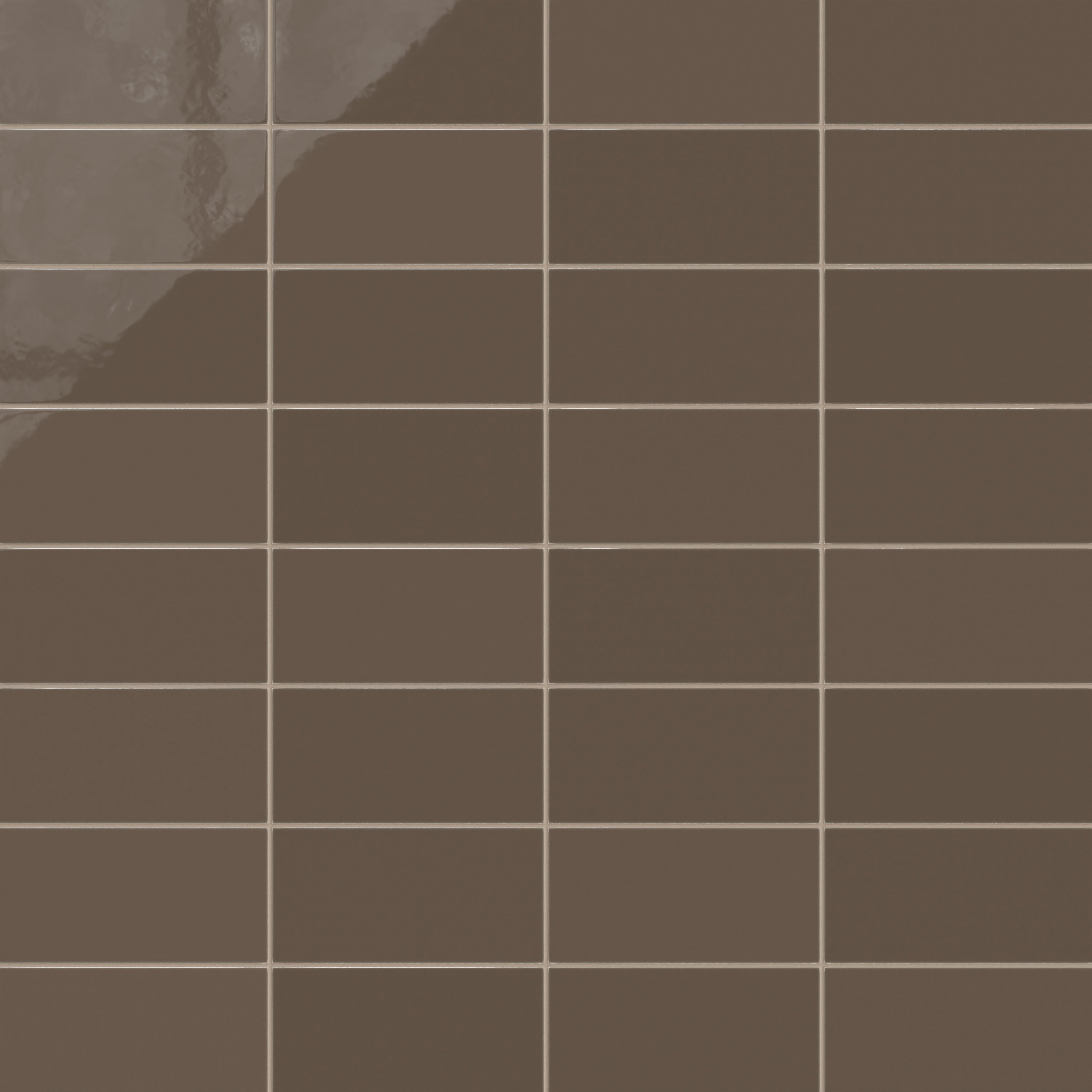 6x12 Natural Press Ceramic Tile in Otter Gloss