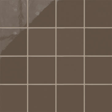 6x6 Natural Press Ceramic Tile in Otter Gloss
