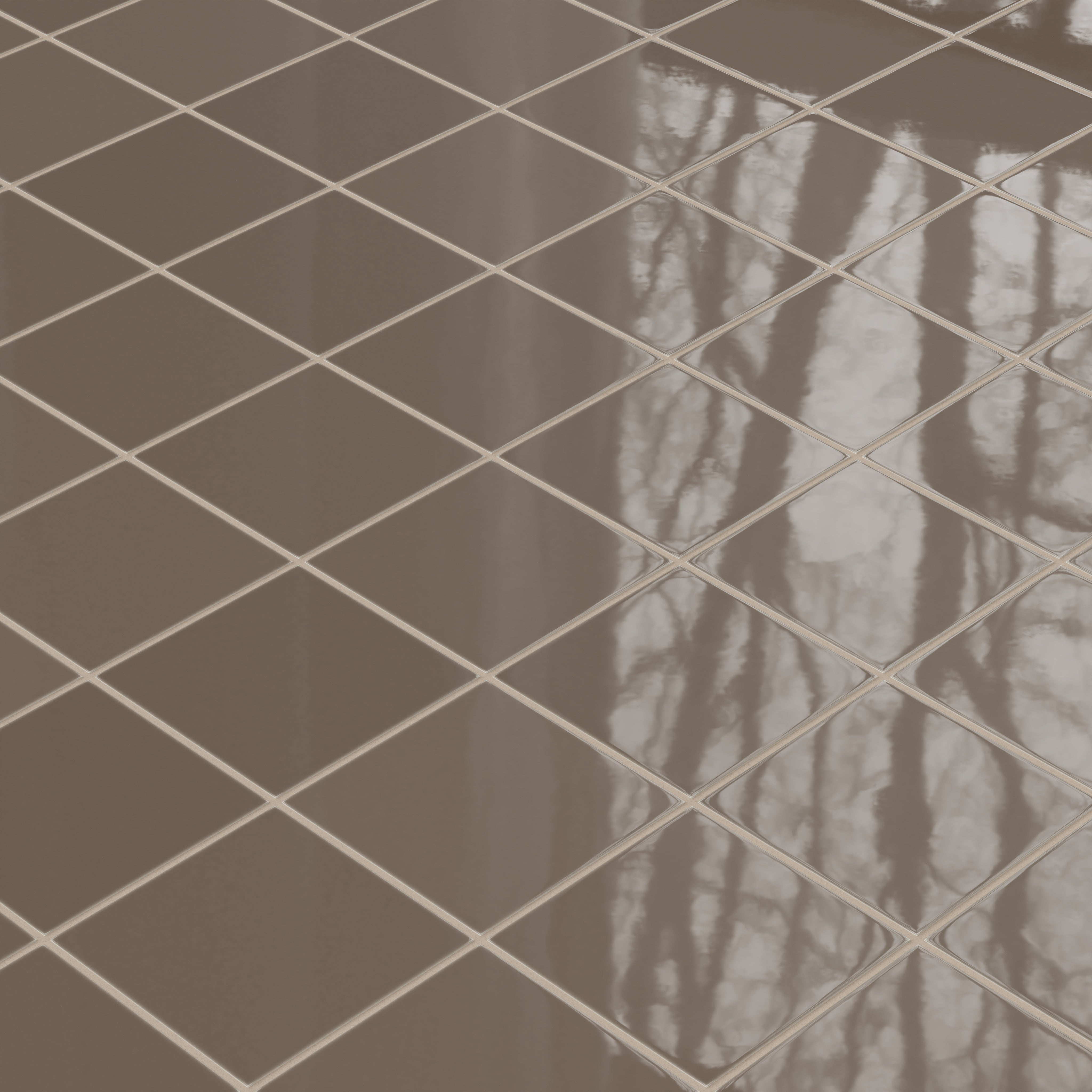 6x6 Natural Press Ceramic Tile in Otter Gloss
