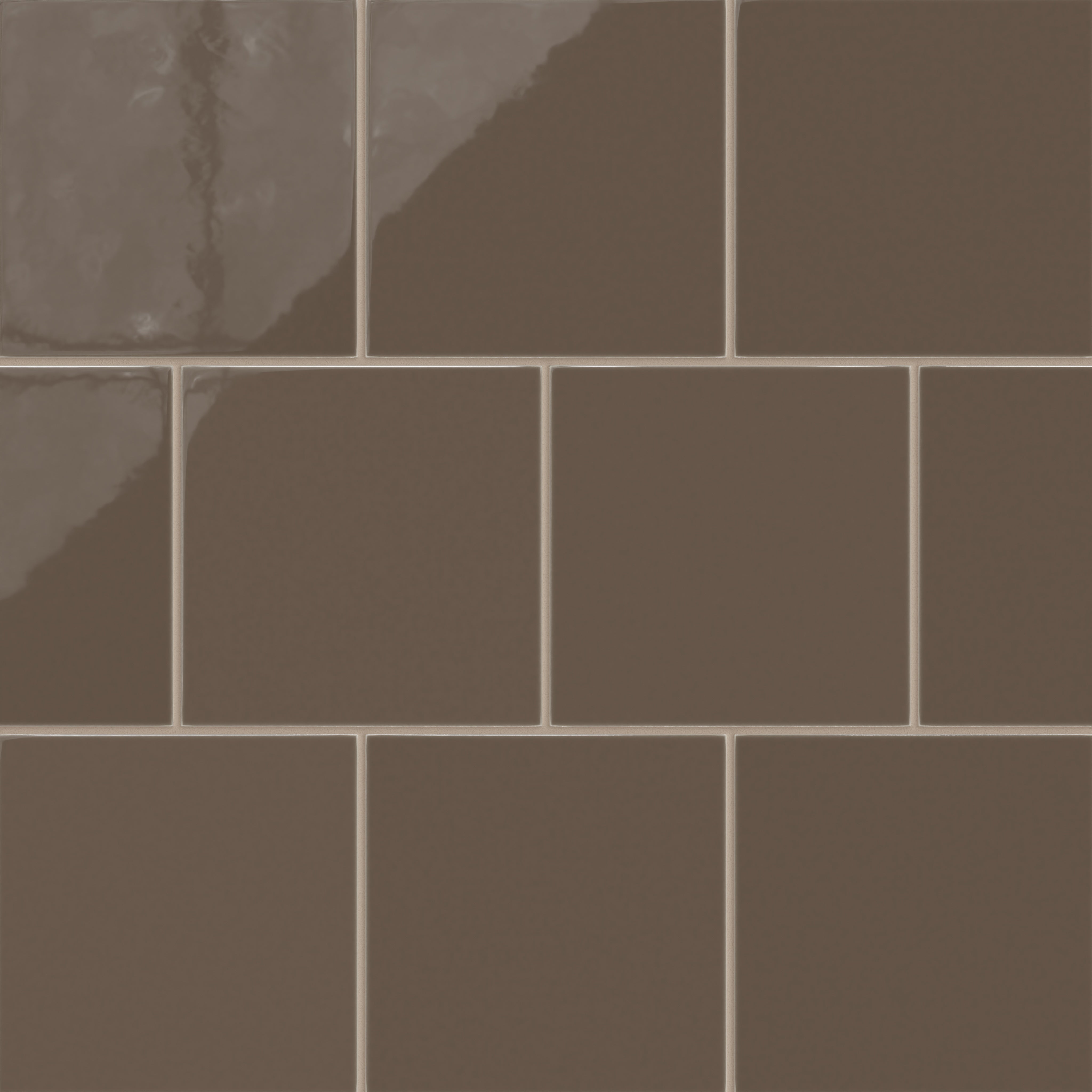 8x8 Natural Press Ceramic Tile in Otter Gloss