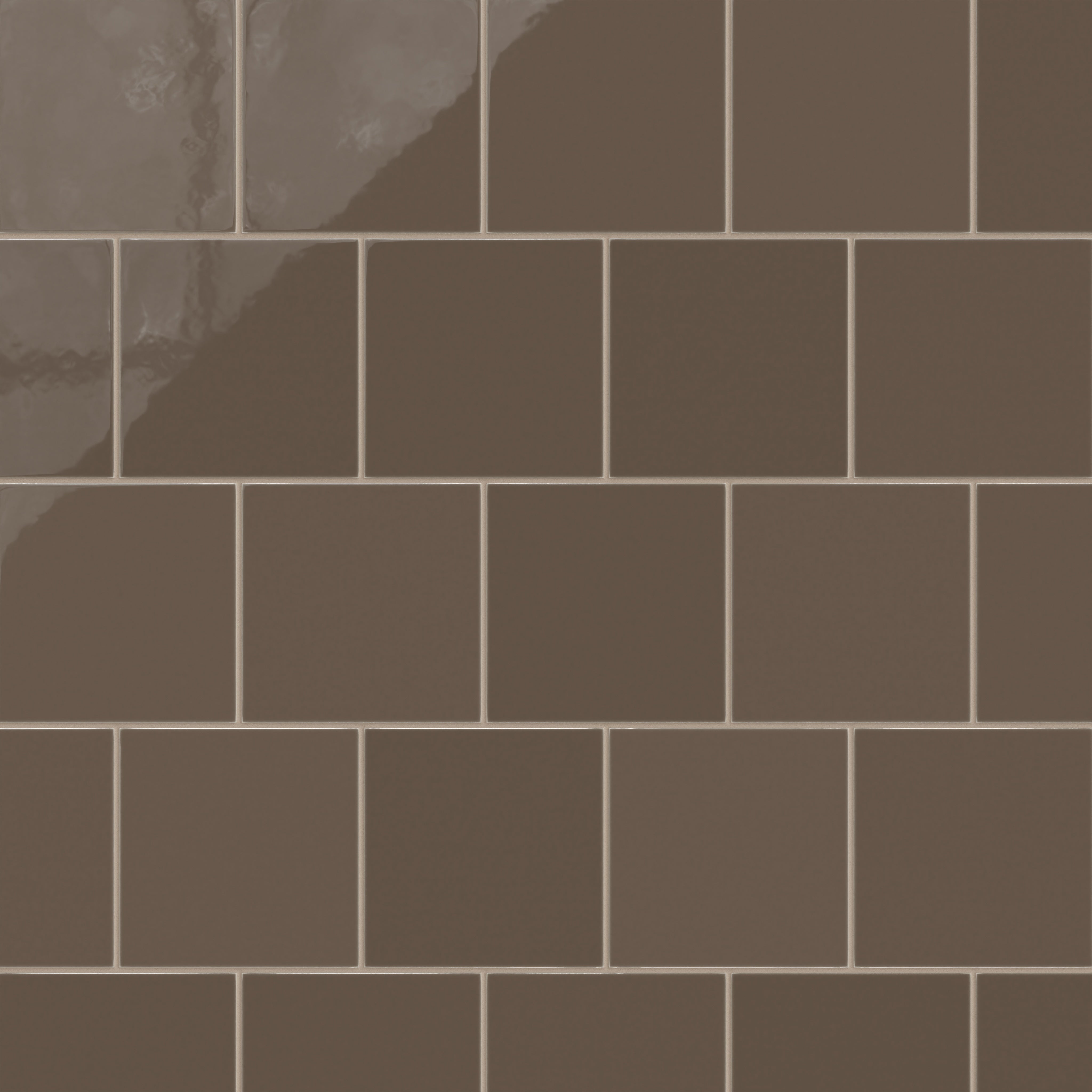8x8 Natural Press Ceramic Tile in Otter Gloss