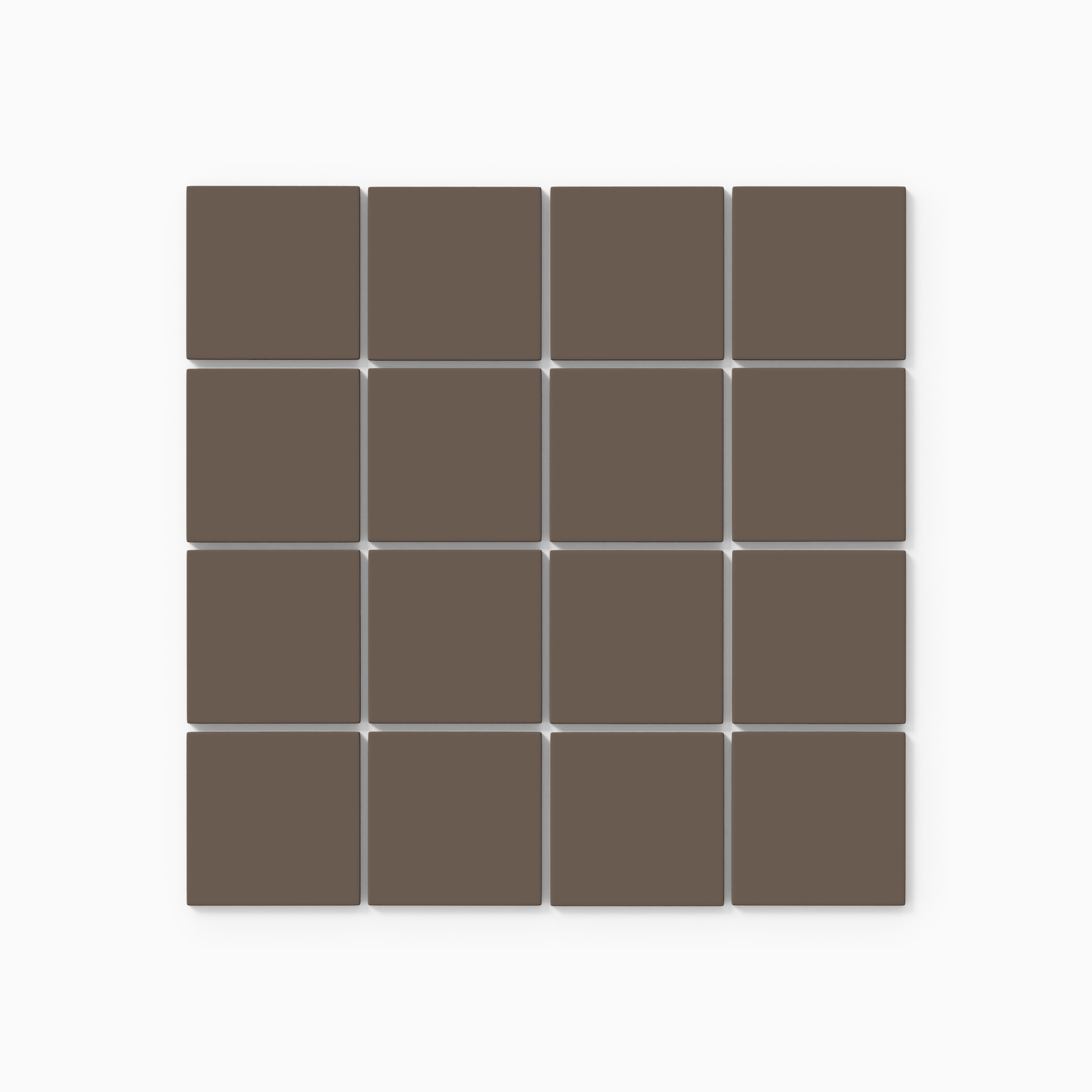 3x3 Straight Set Sheeted Natural Press Ceramic Mosaic Tile in Otter Matte
