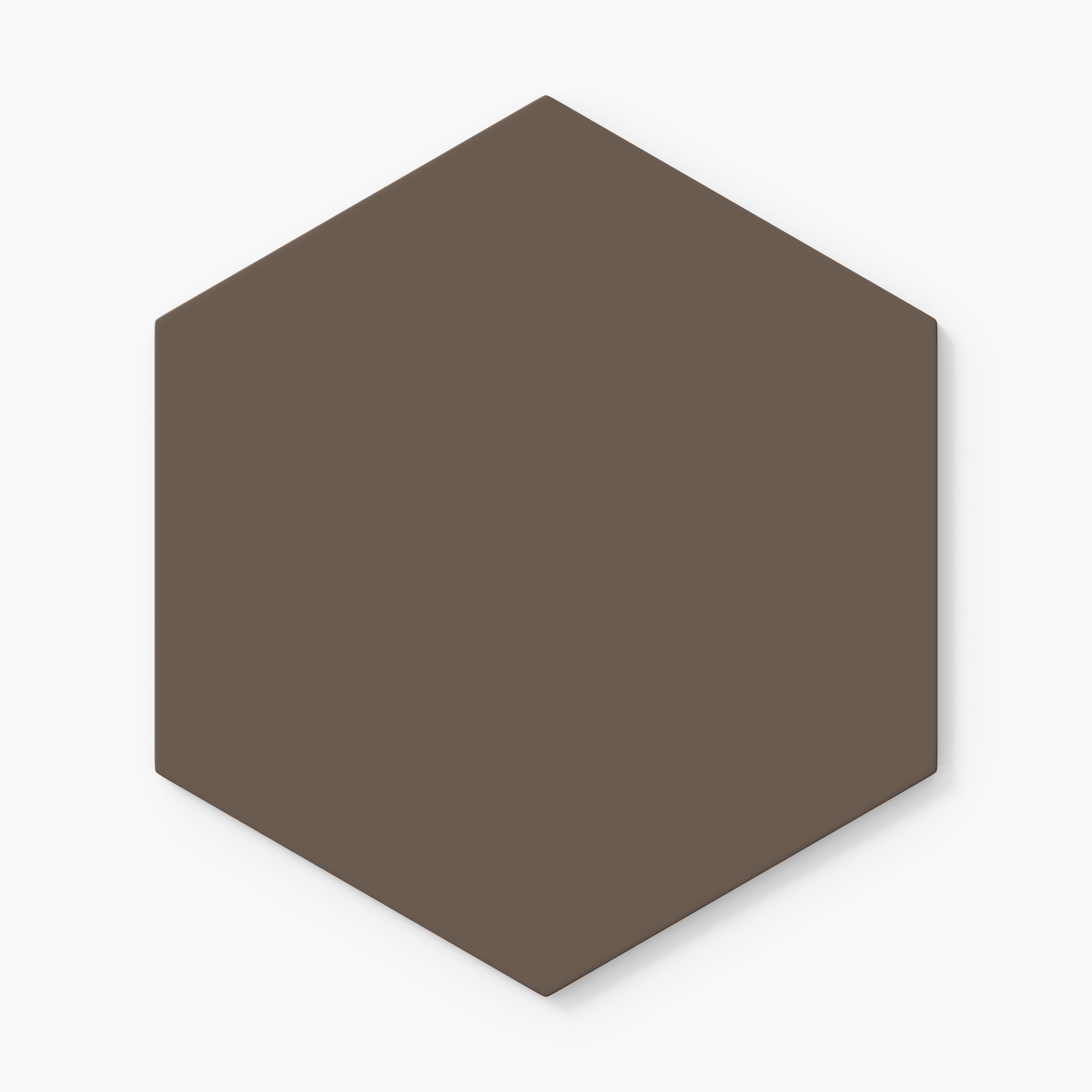 8" Hexagon Natural Press Ceramic Tile in Otter Matte