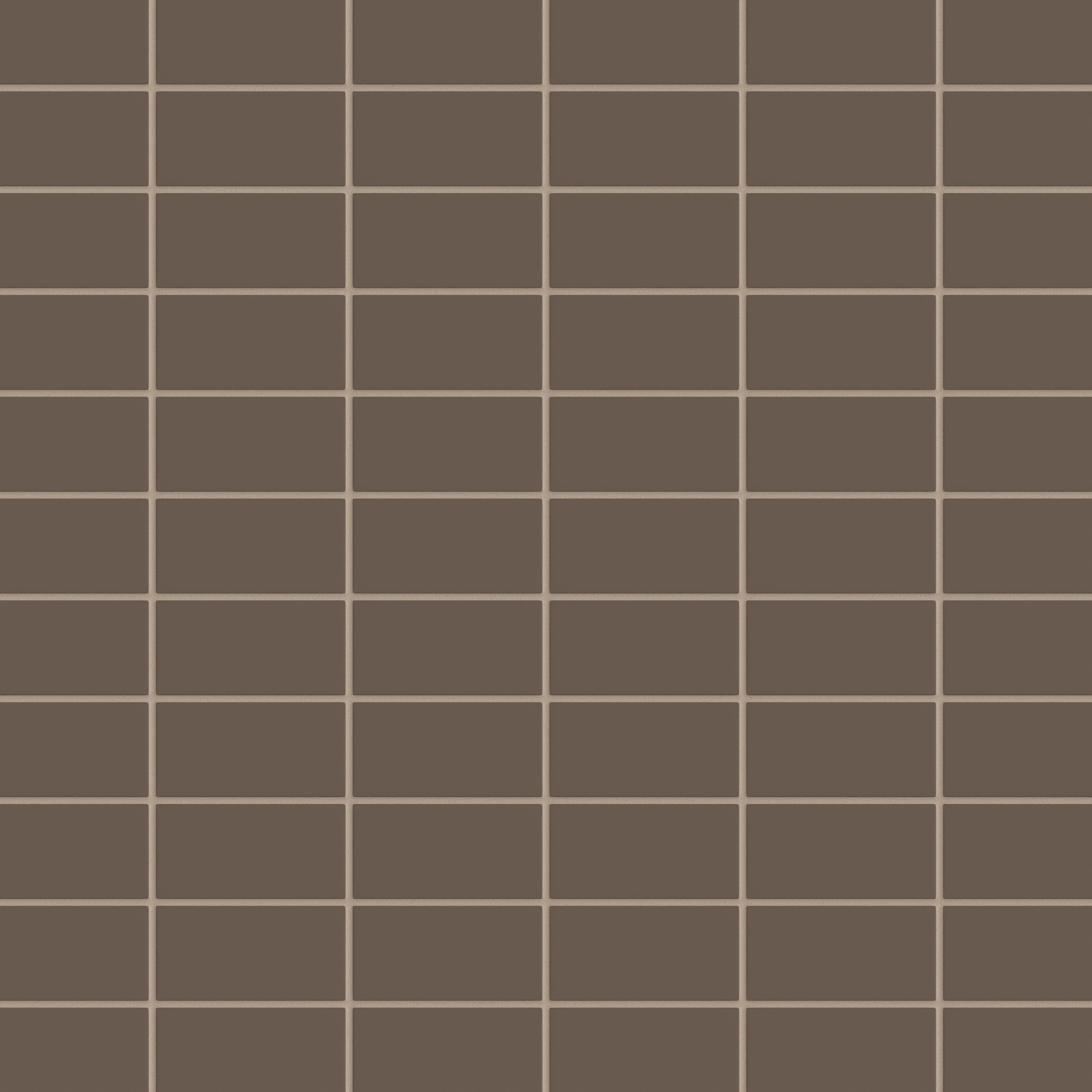 2x4 Straight Set Sheeted Natural Press Ceramic Mosaic Tile in Otter Matte