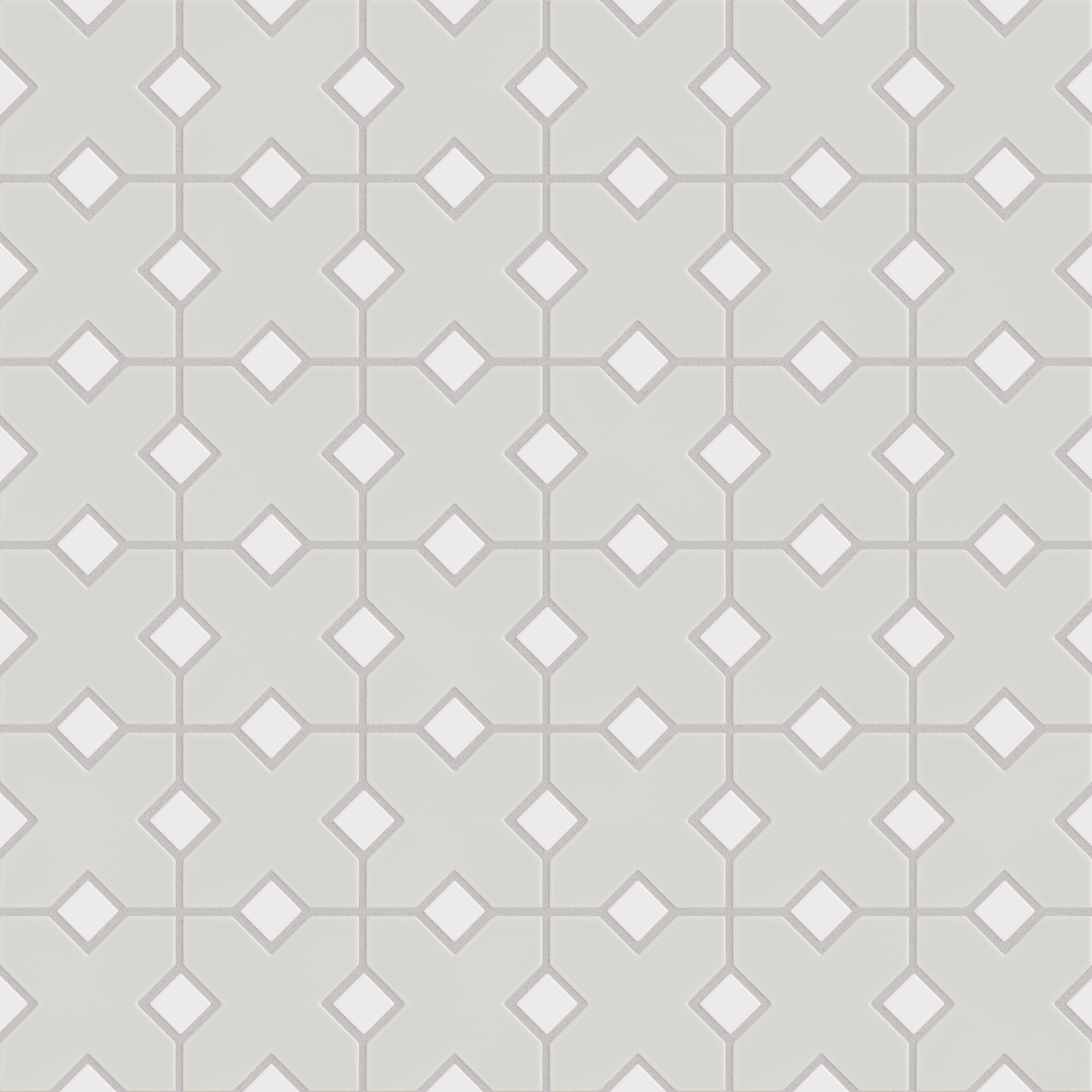 Hacienda Sheeted Original Ceramic Tile in Overcast Matte & Calcite Matte
