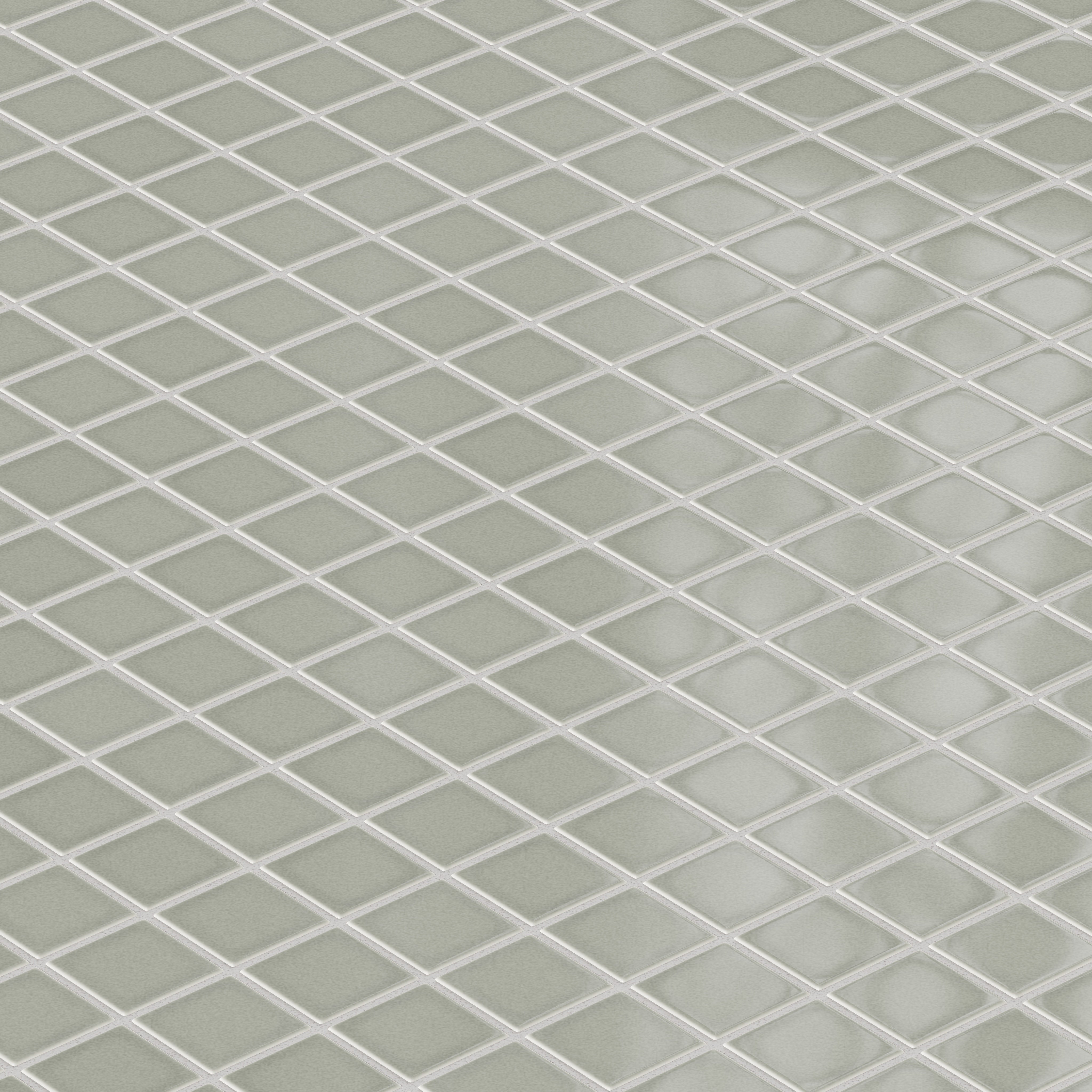 2x2 Straight Set Sheeted Original Ceramic Mosaic Tile in Overcast Gloss