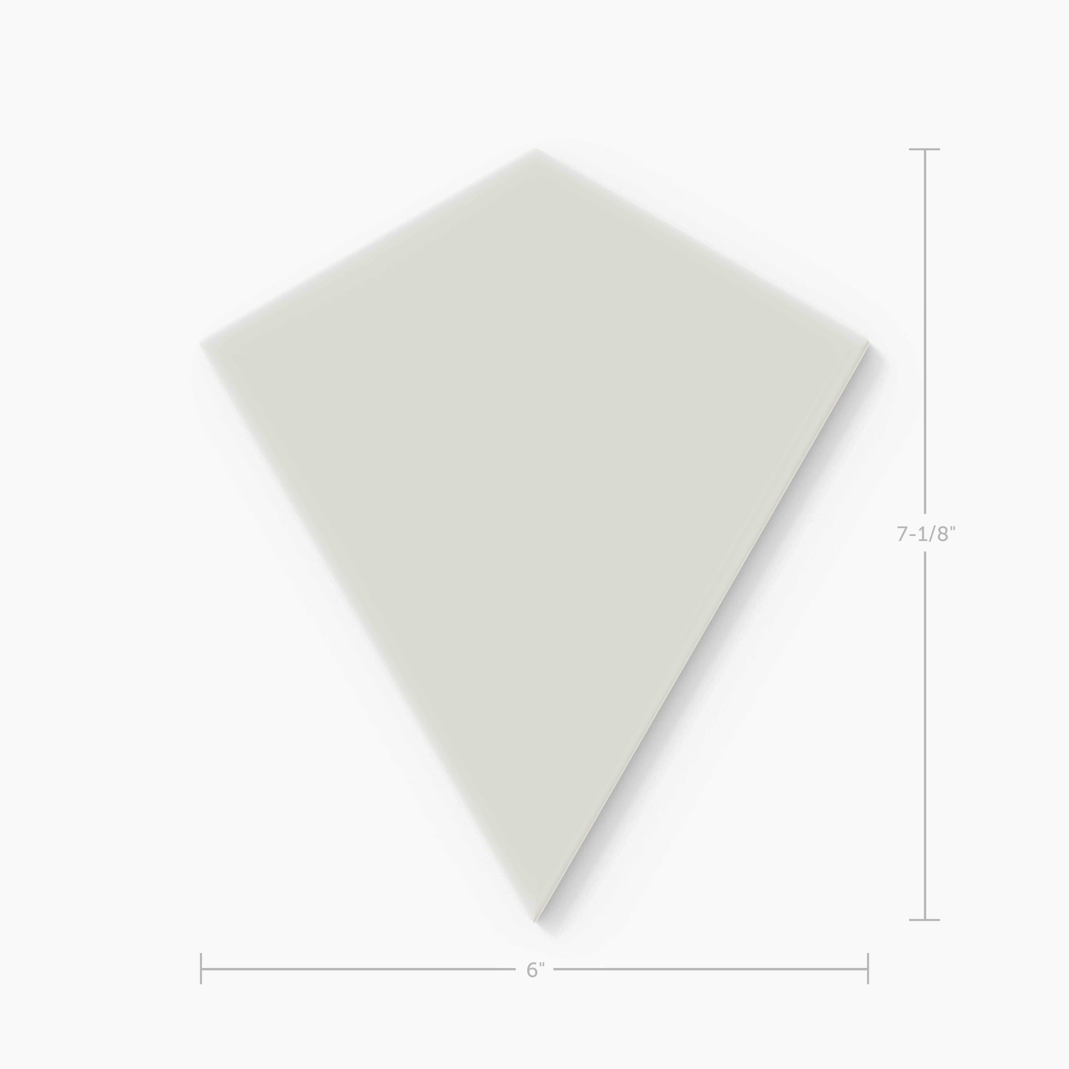 Hexite Original Ceramic Tile in Overcast Matte