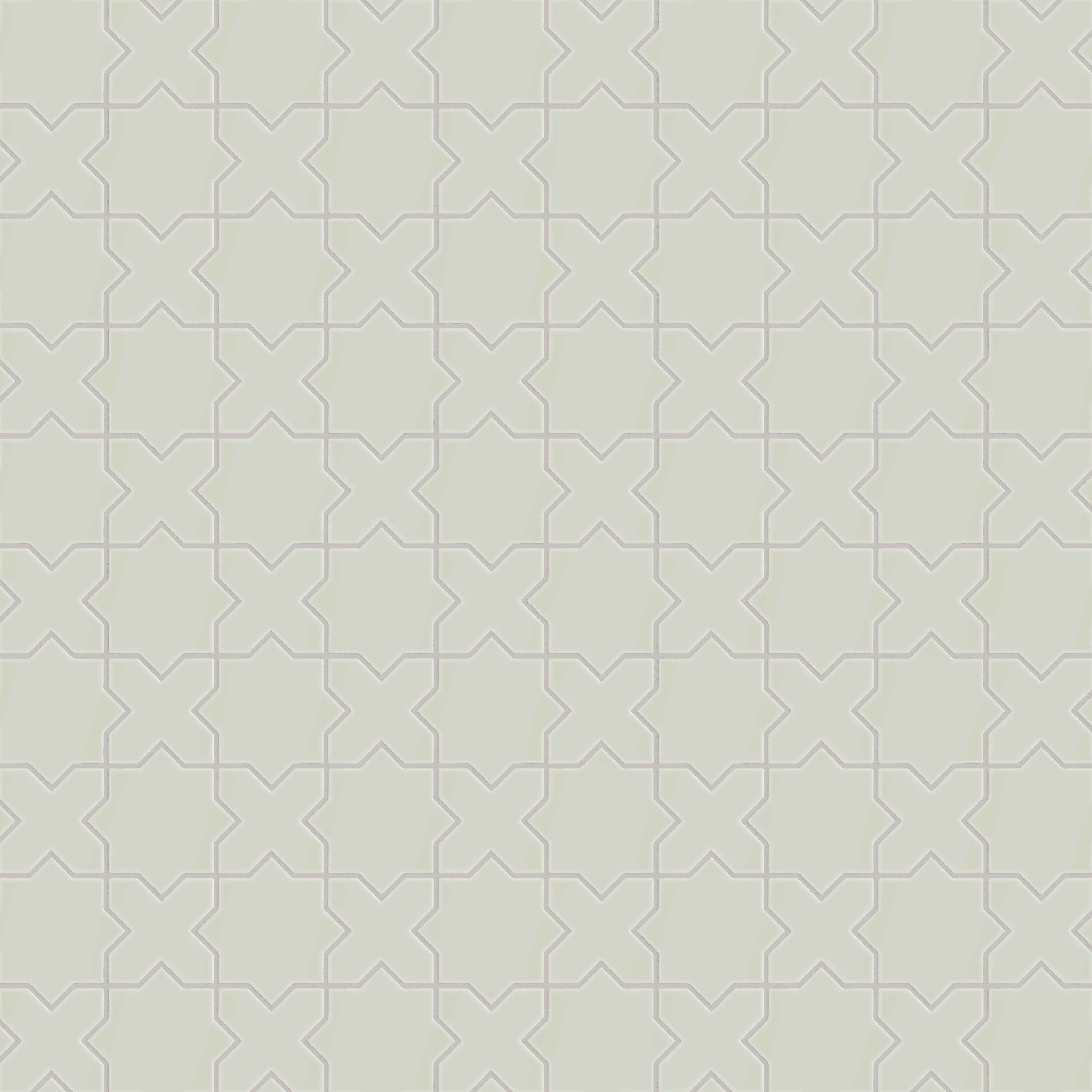 Mini Star & Cross Original Ceramic Tile in Overcast Matte