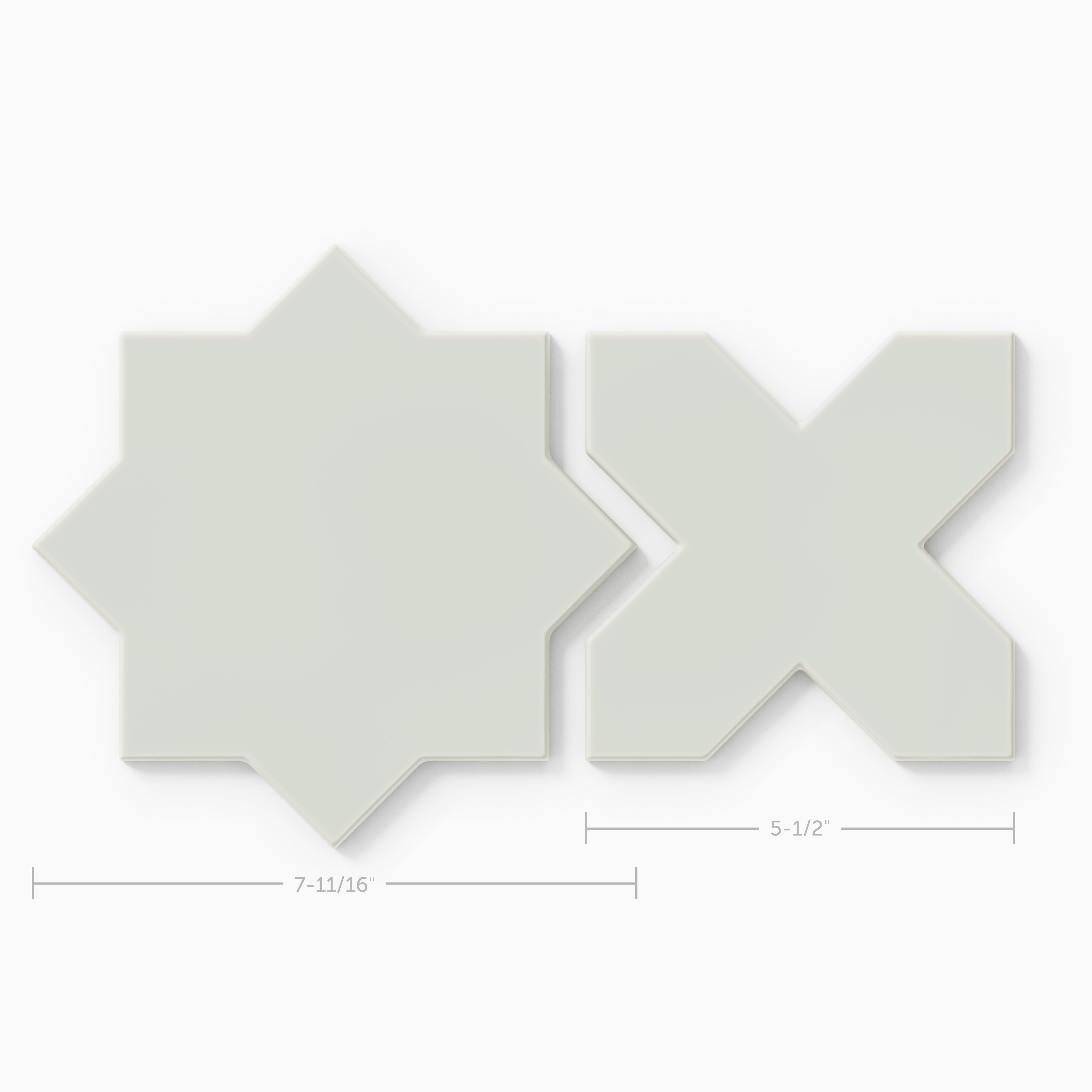Star & Cross Original Ceramic Tile in Overcast Matte