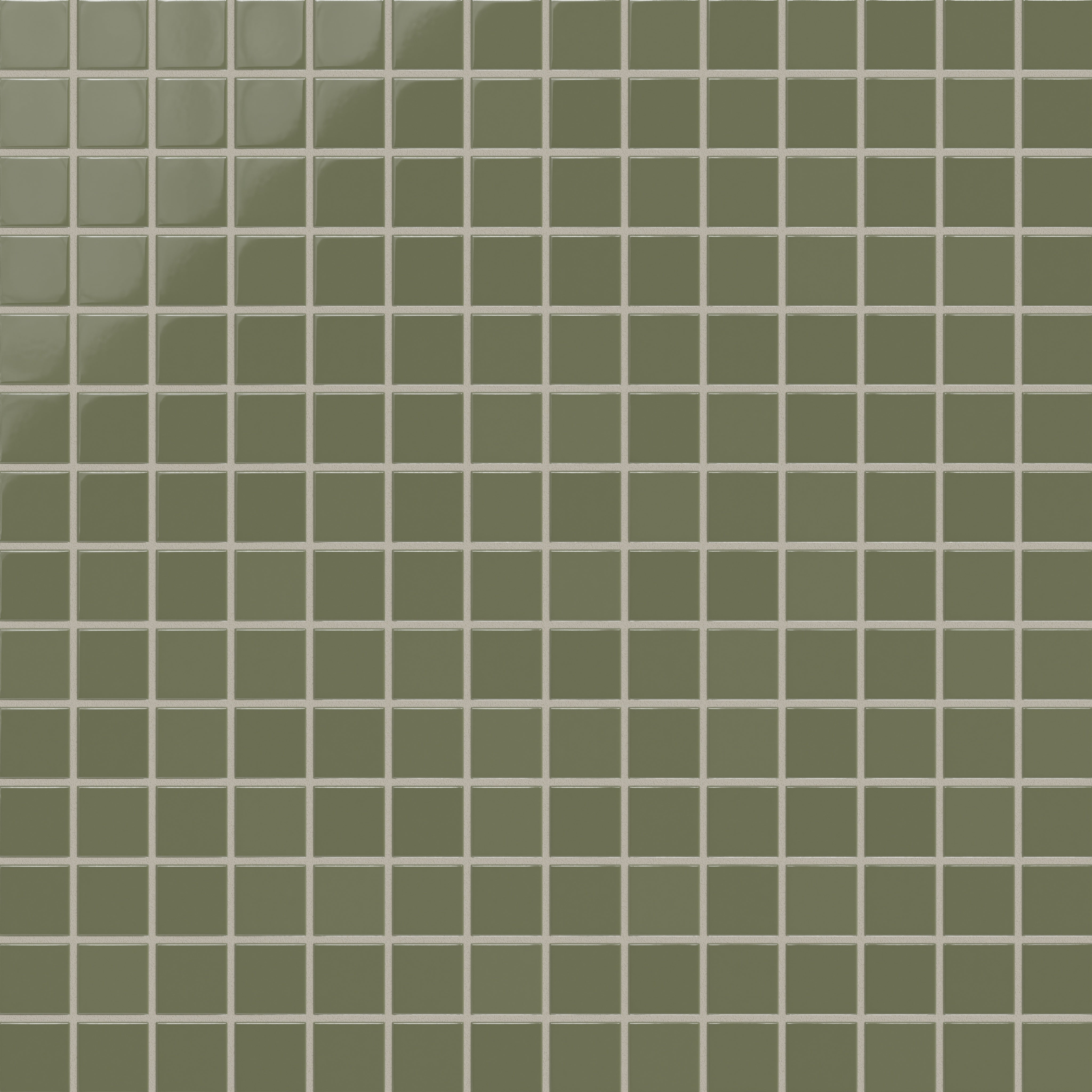 2x2 Straight Set Sheeted Original Ceramic Mosaic Tile in Peabody Gloss