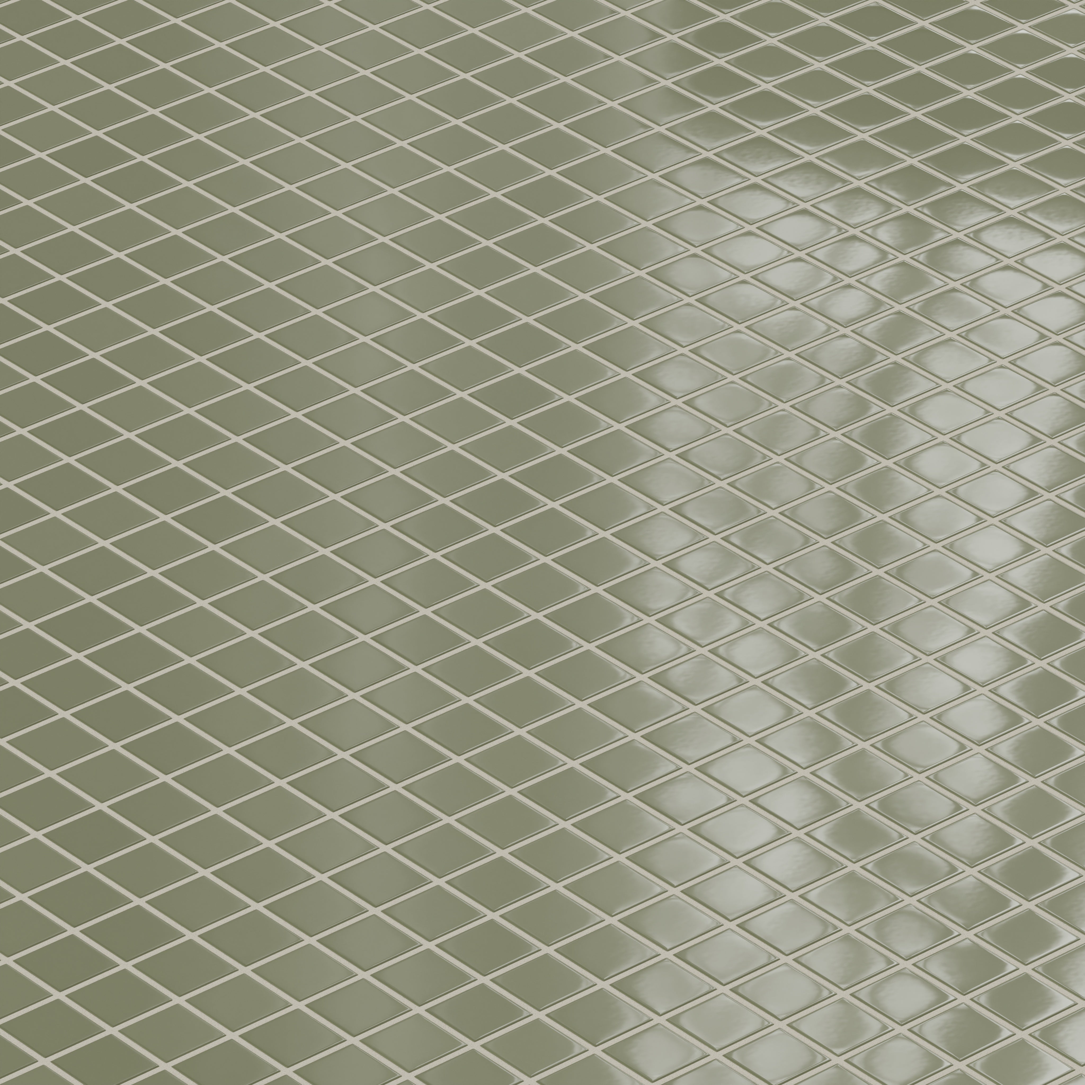 2x2 Straight Set Sheeted Original Ceramic Mosaic Tile in Peabody Gloss