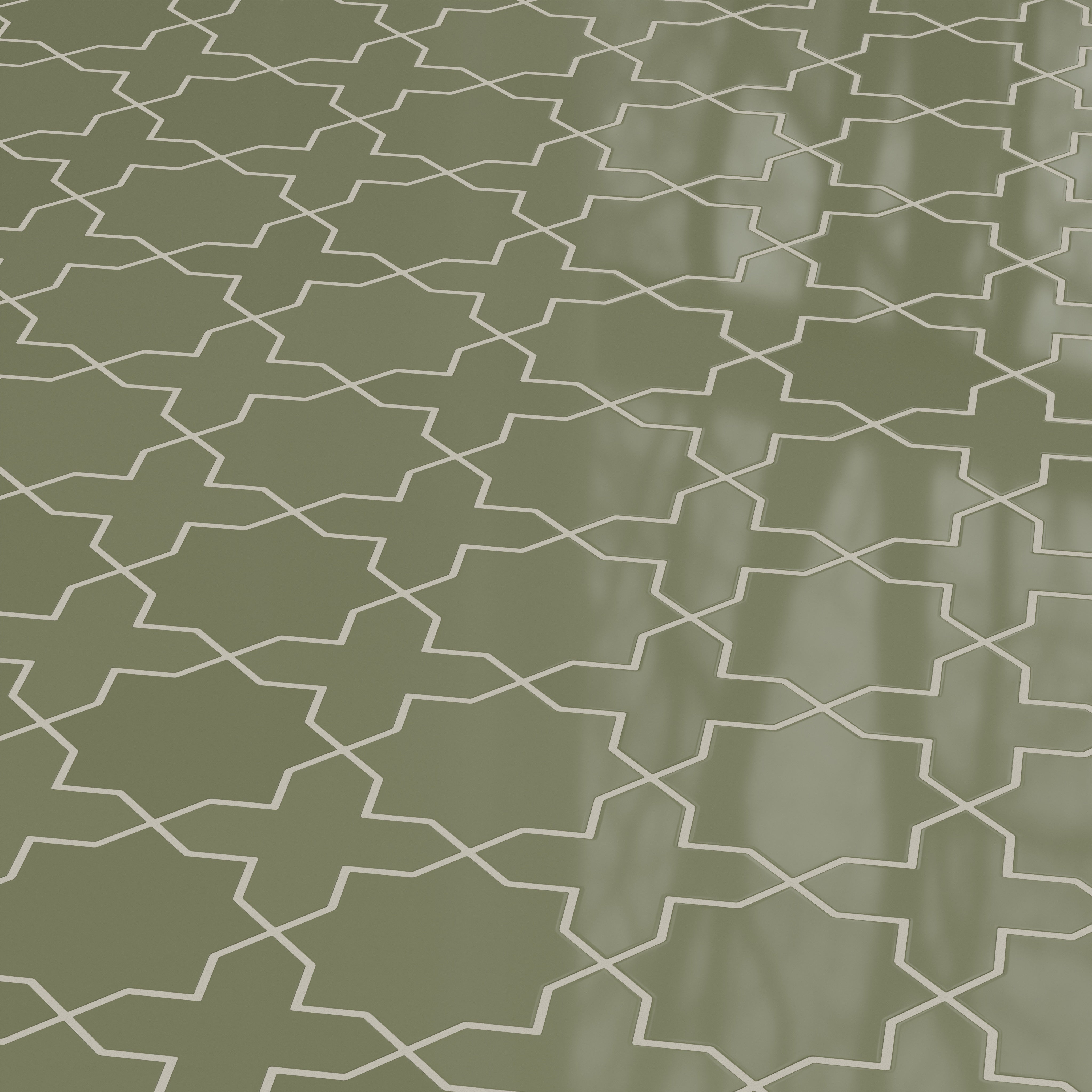 Star & Cross Original Ceramic Tile in Peabody Gloss