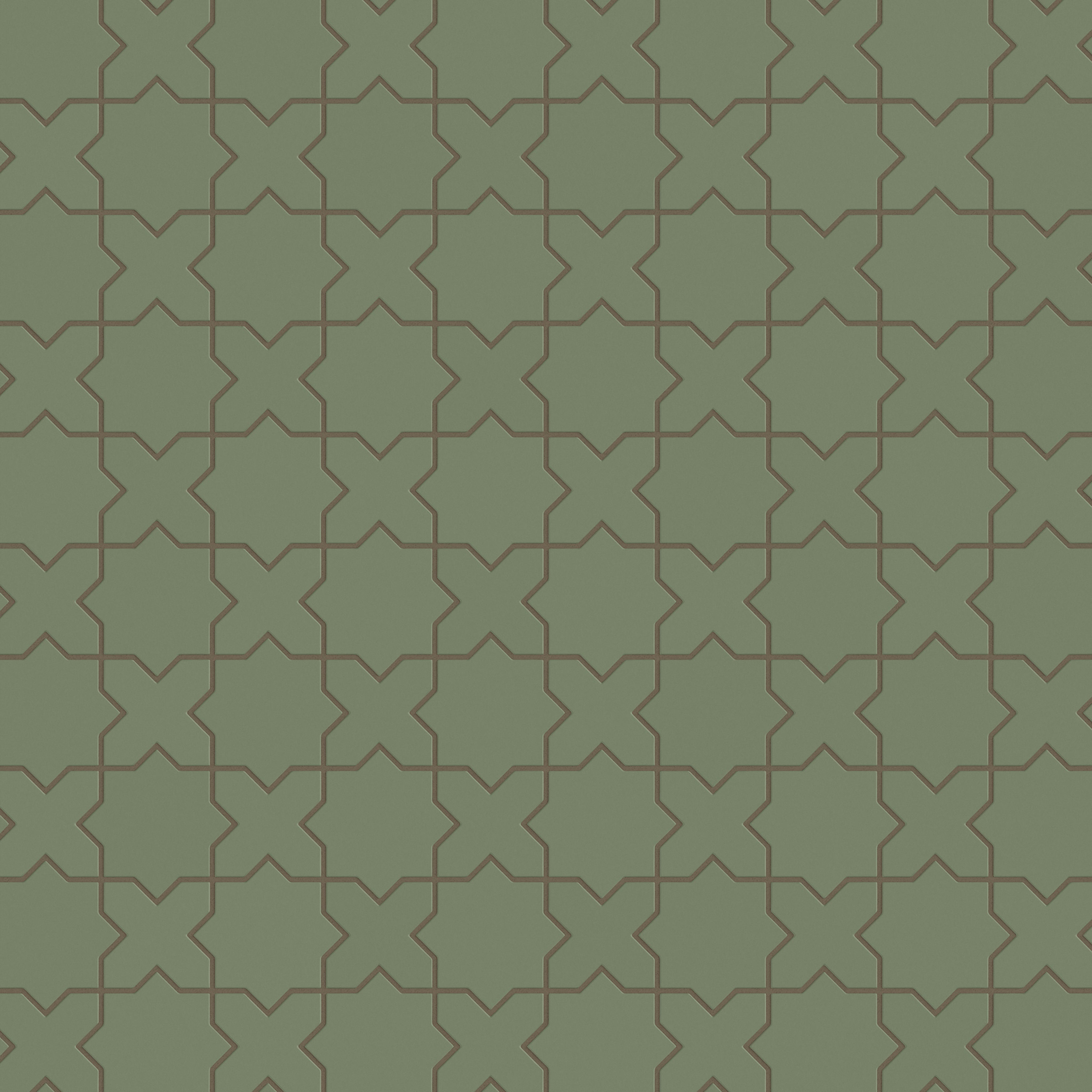 Mini Star & Cross Original Ceramic Tile in Peabody Matte