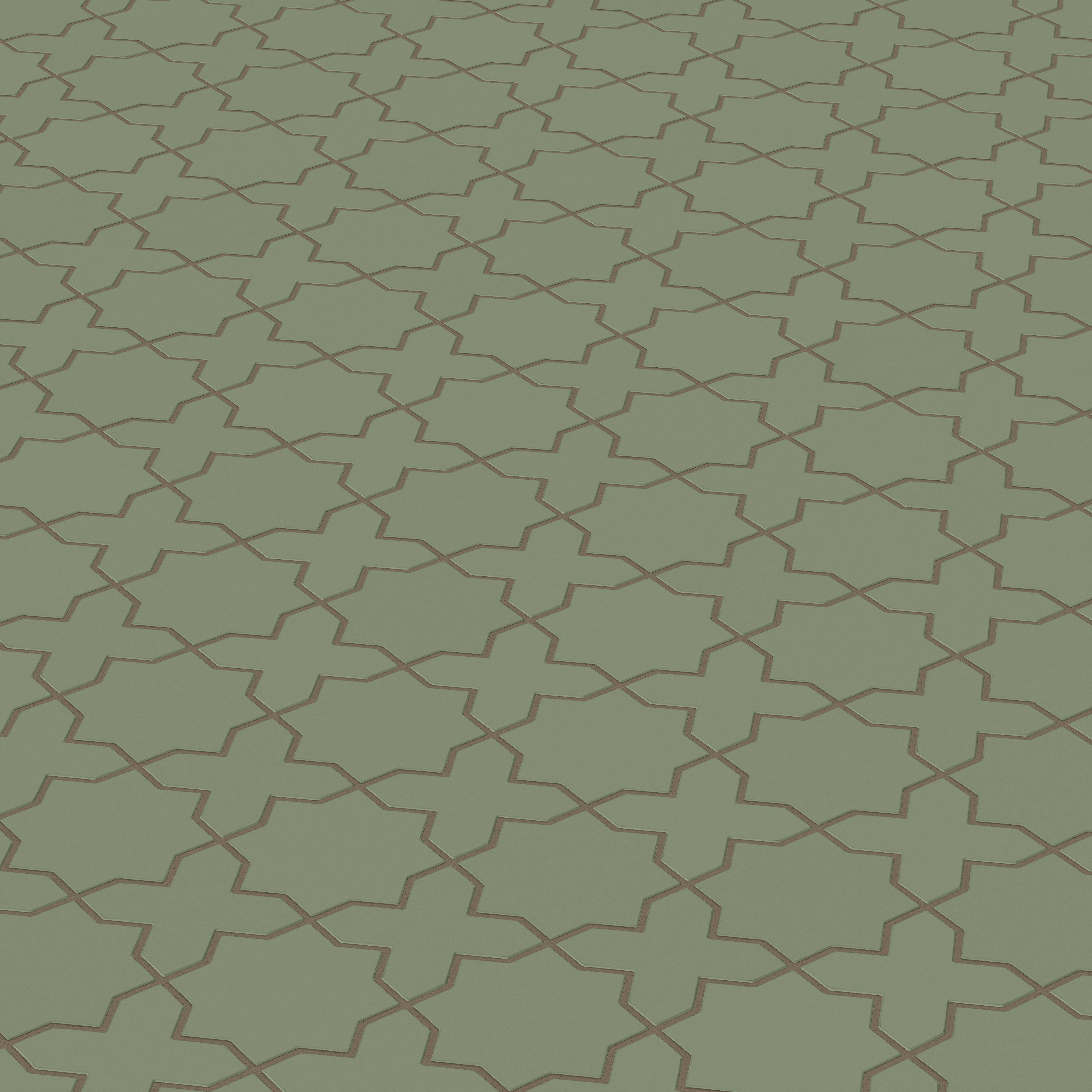 Mini Star & Cross Original Ceramic Tile in Peabody Matte