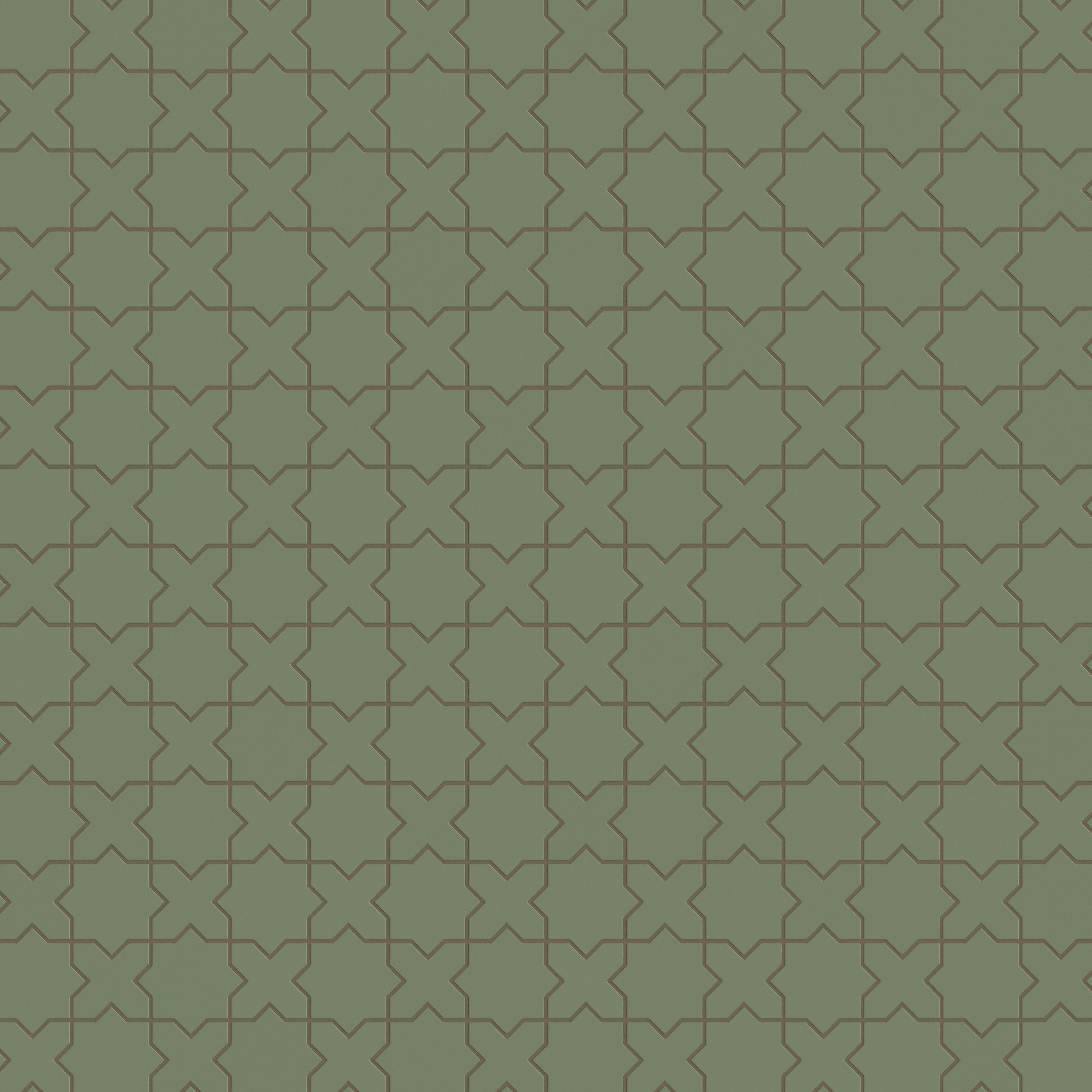 Mini Star & Cross Original Ceramic Tile in Peabody Matte
