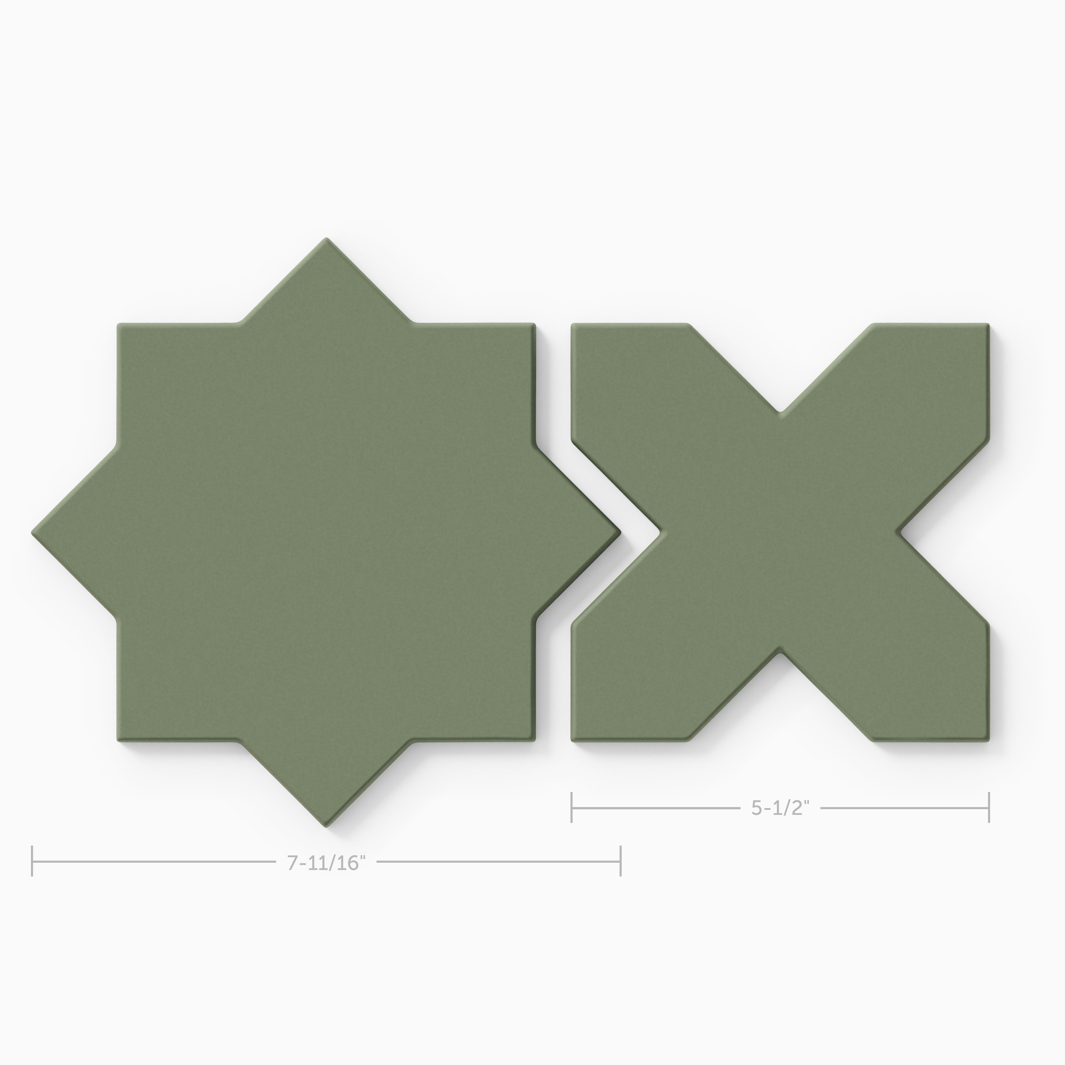 Star & Cross Original Ceramic Tile in Peabody Matte