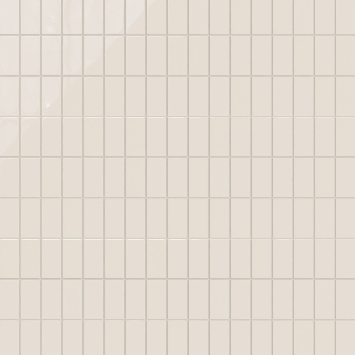 2x4 Straight Set Sheeted Natural Press Ceramic Mosaic Tile in Pearl Gloss