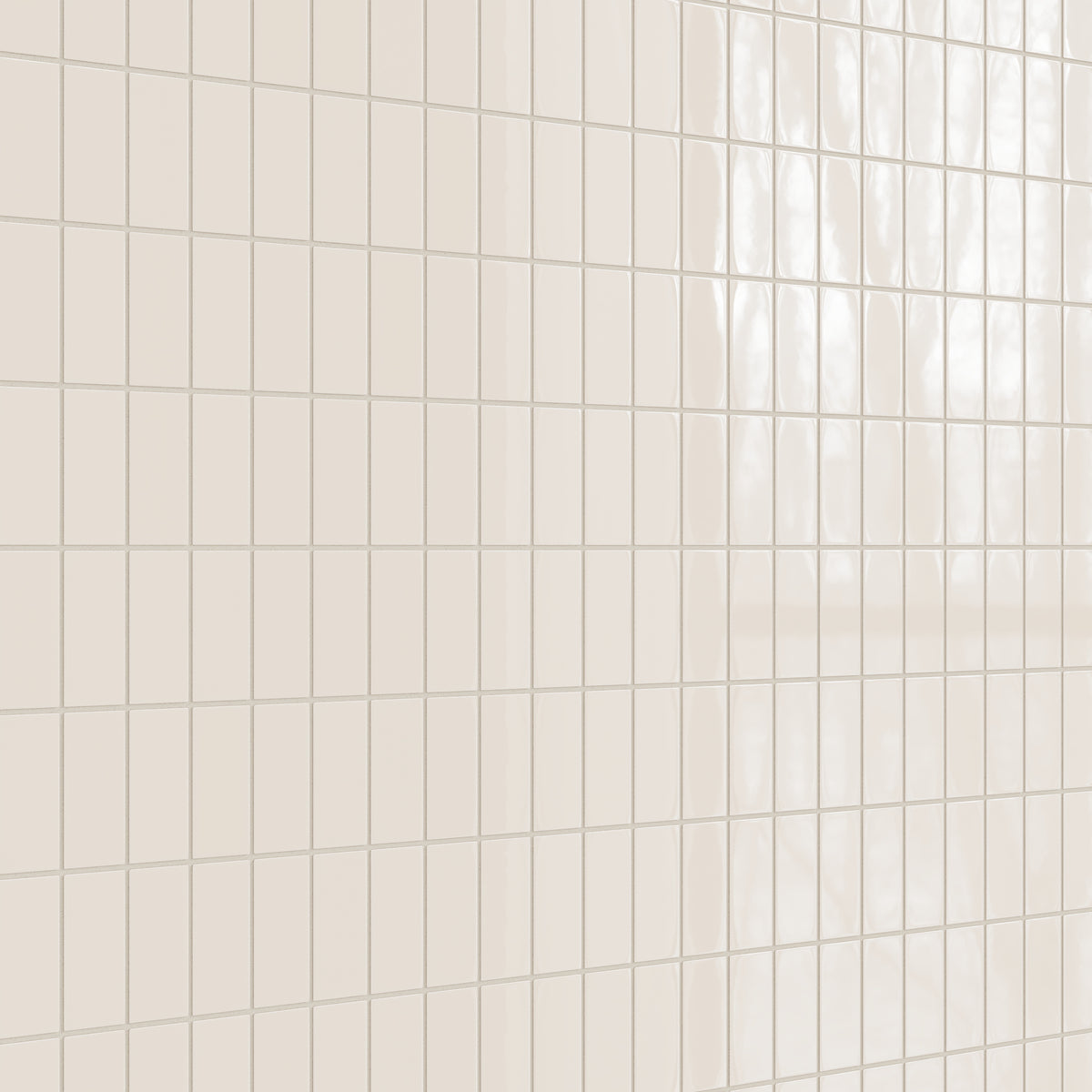 2x4 Straight Set Sheeted Natural Press Ceramic Mosaic Tile in Pearl Gloss