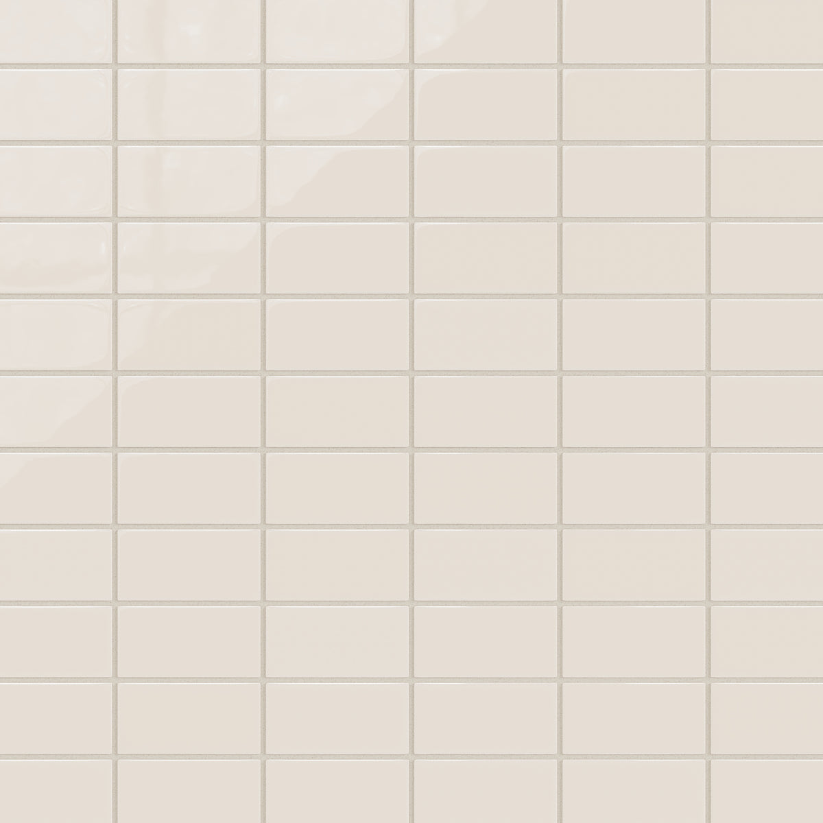 2x4 Straight Set Sheeted Natural Press Ceramic Mosaic Tile in Pearl Gloss