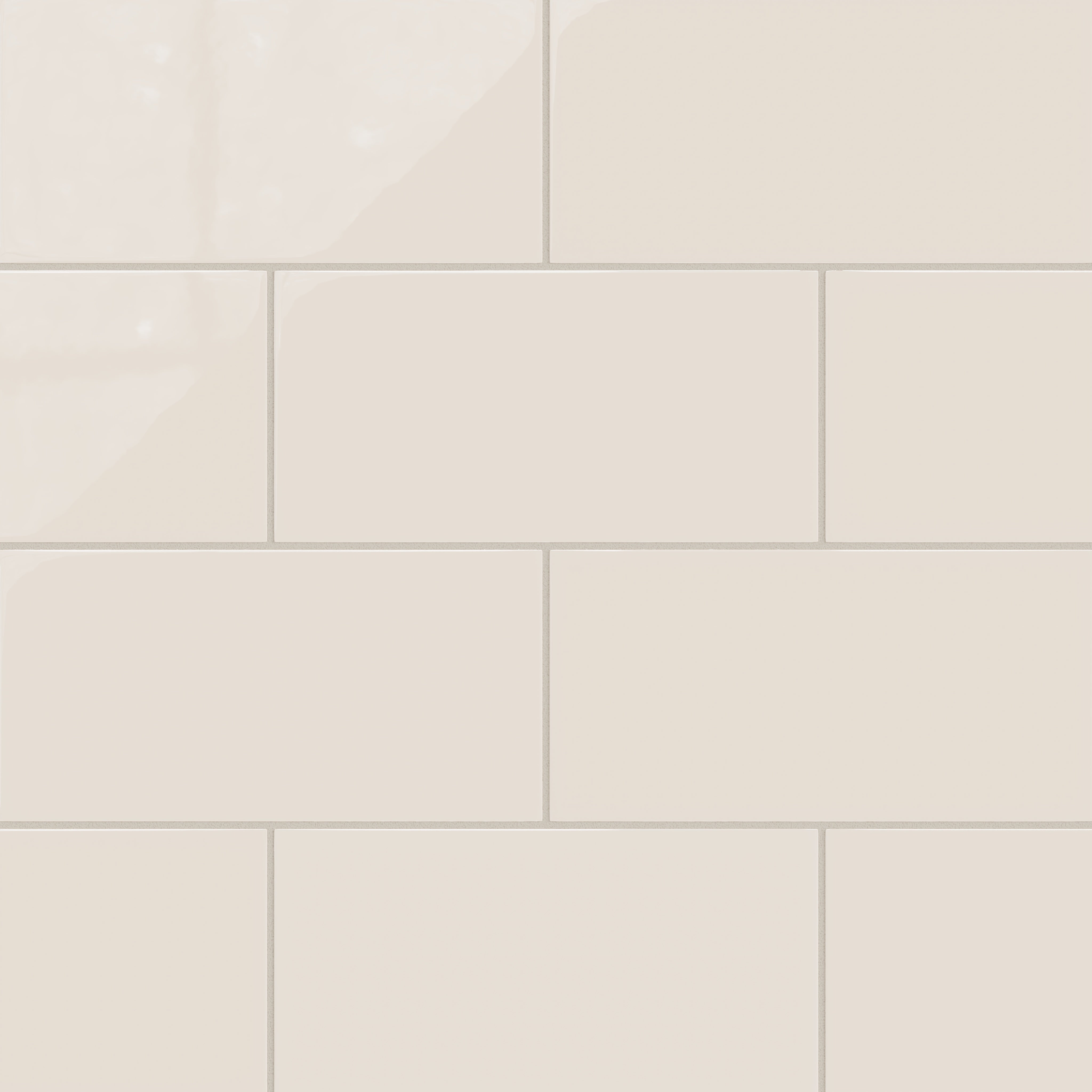 6x12 Natural Press Ceramic Tile in Pearl Gloss