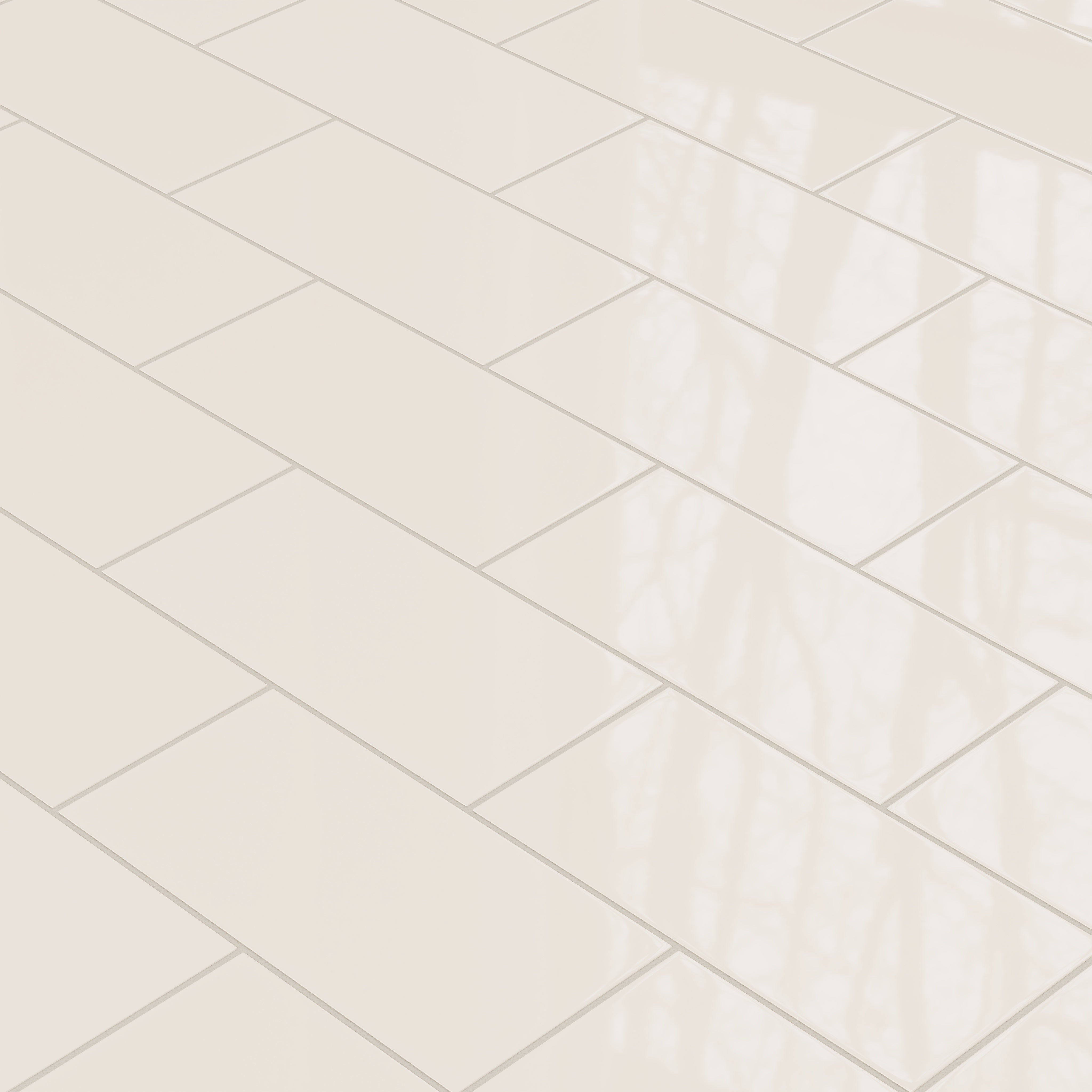 6x12 Natural Press Ceramic Tile in Pearl Gloss