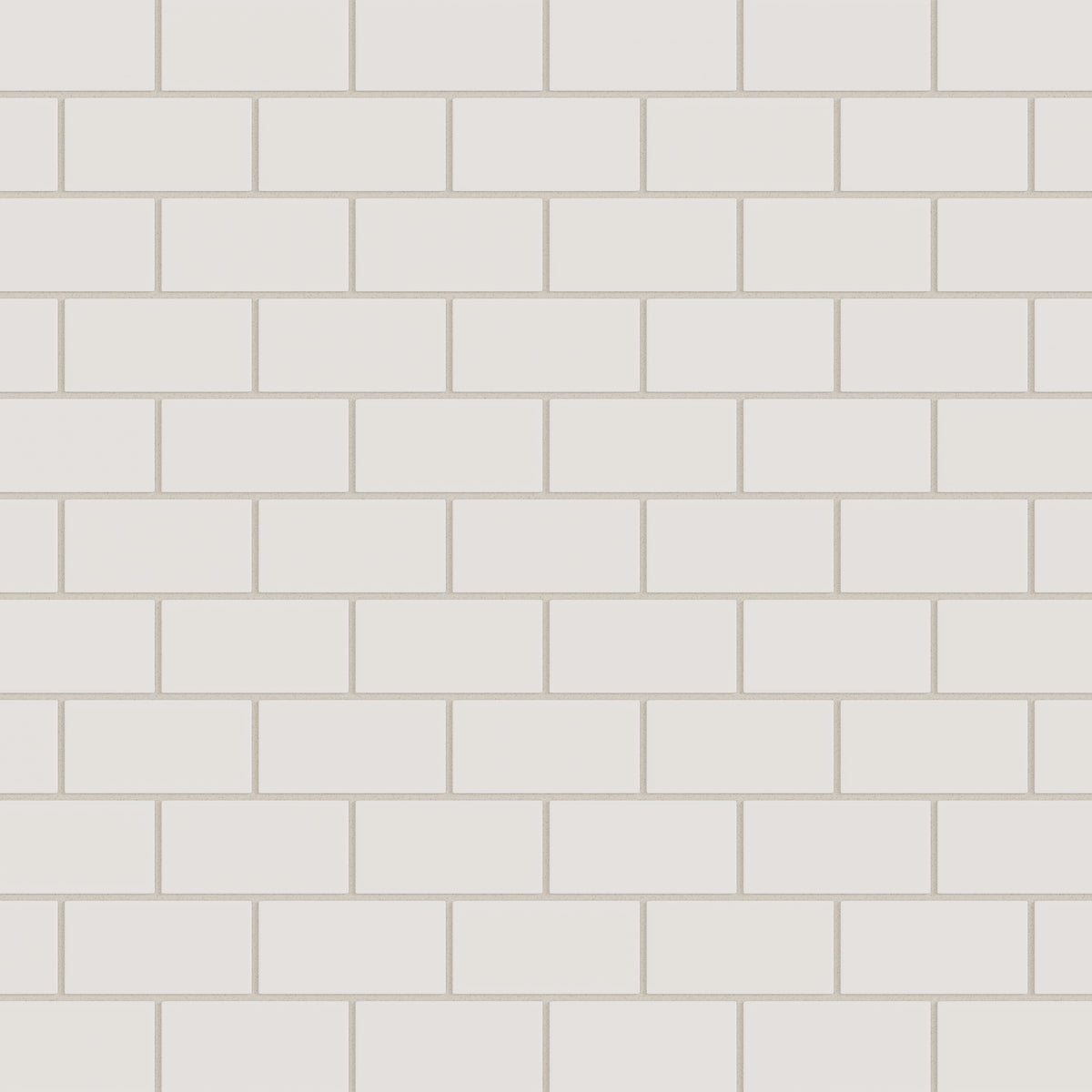 2x4 Half Offset Sheeted Natural Press Ceramic Mosaic Tile in Pearl Matte