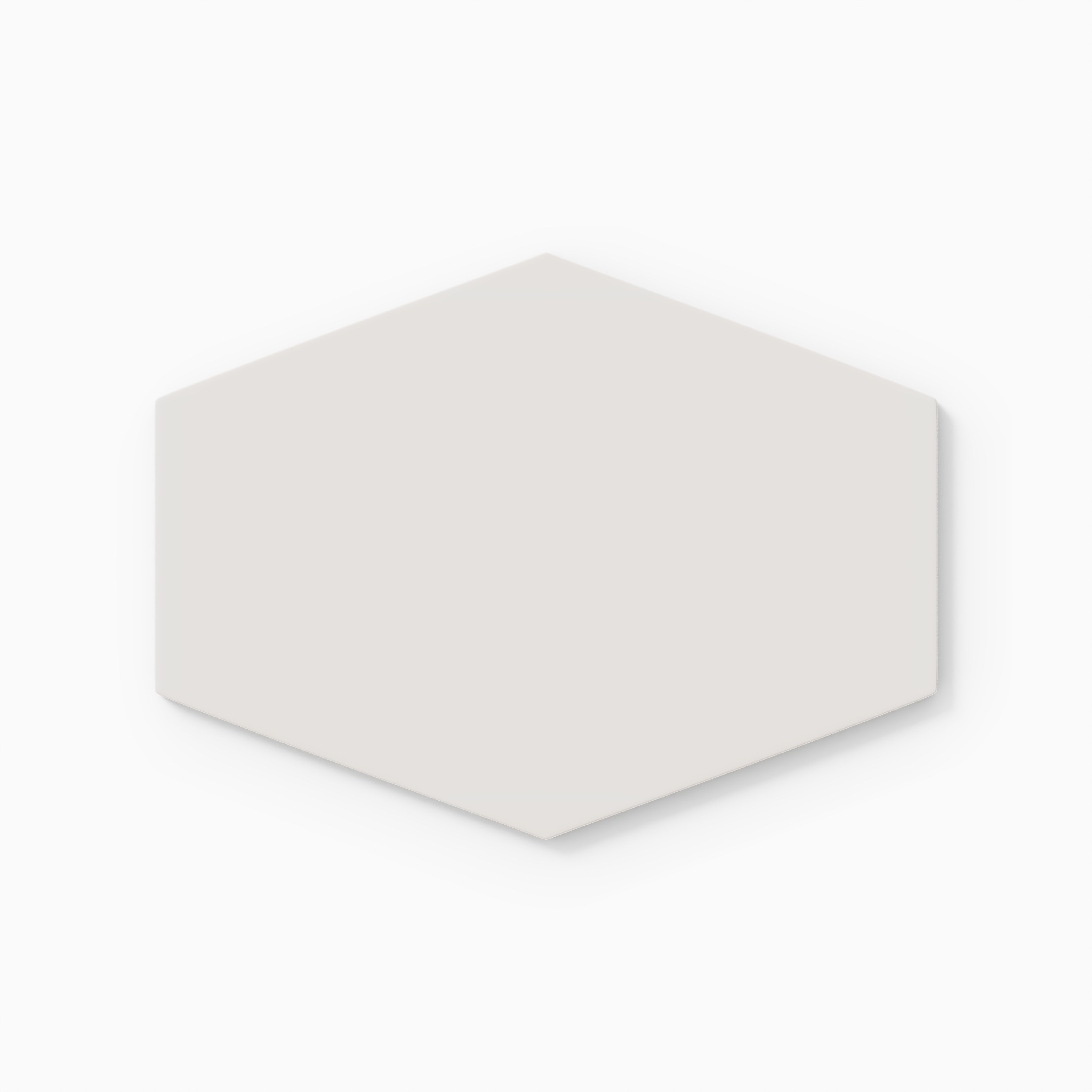 Elongated Hexagon Natural Press Ceramic Tile in Pearl Matte