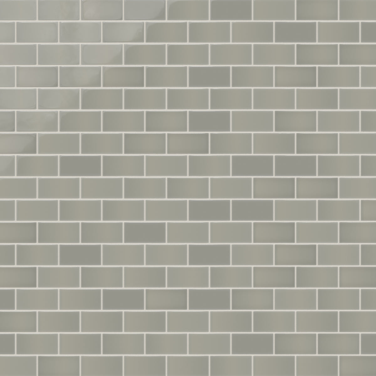 2x4 Half Offset Sheeted Natural Press Ceramic Mosaic Tile in Puget Sound Gloss