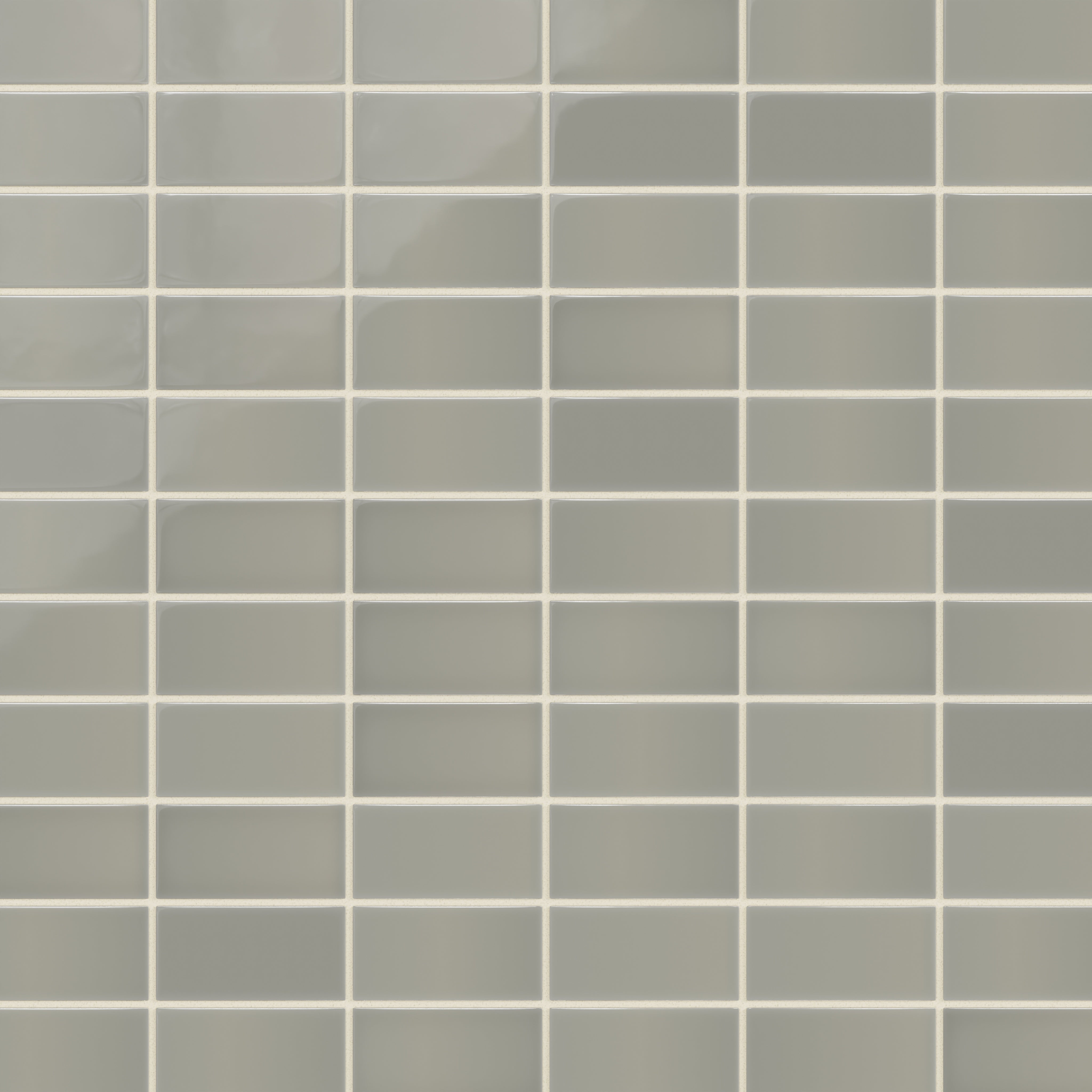 2x4 Straight Set Sheeted Natural Press Ceramic Mosaic Tile in Puget Sound Gloss