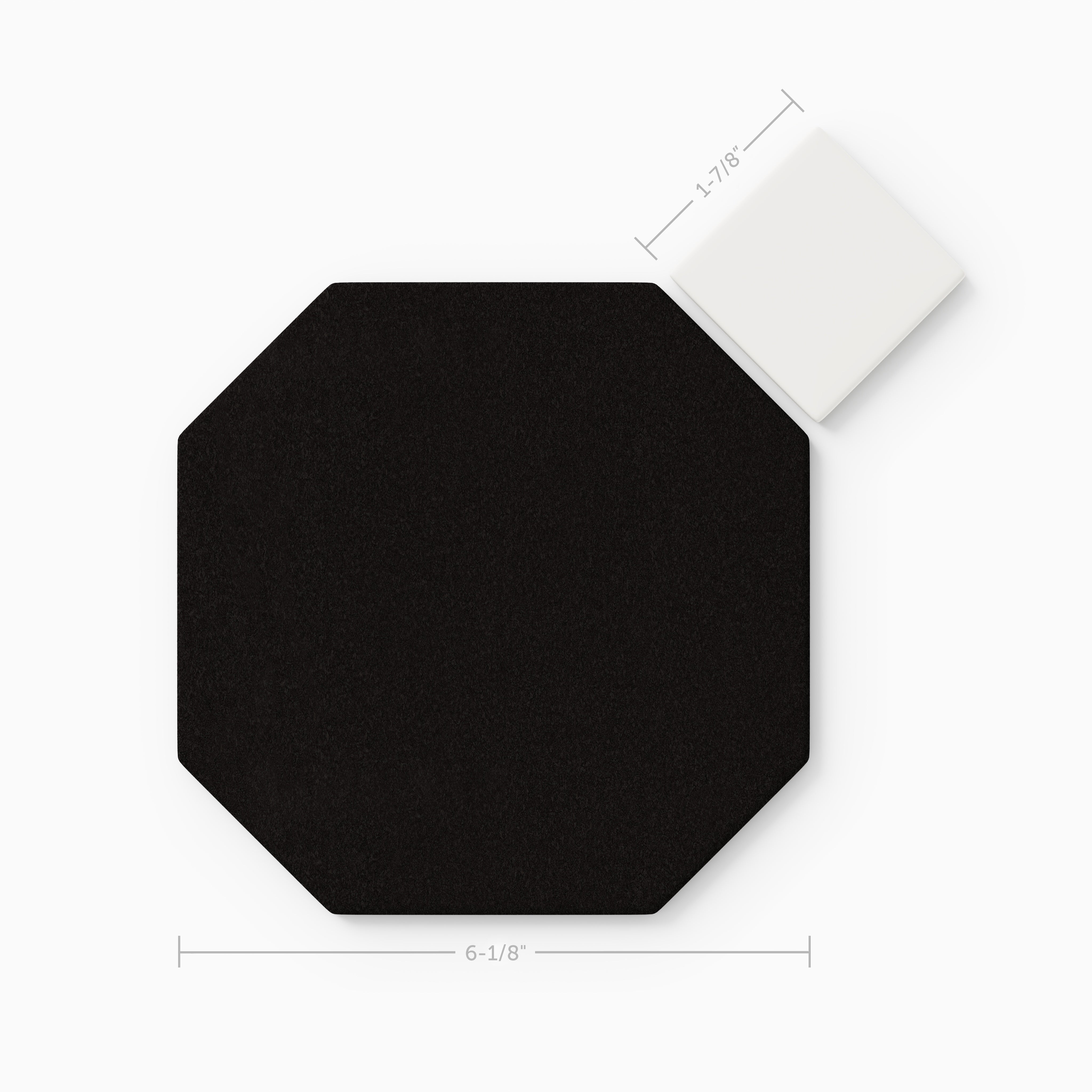 Gramercy Original Ceramic Tile in Raven Matte & Calcite Matte