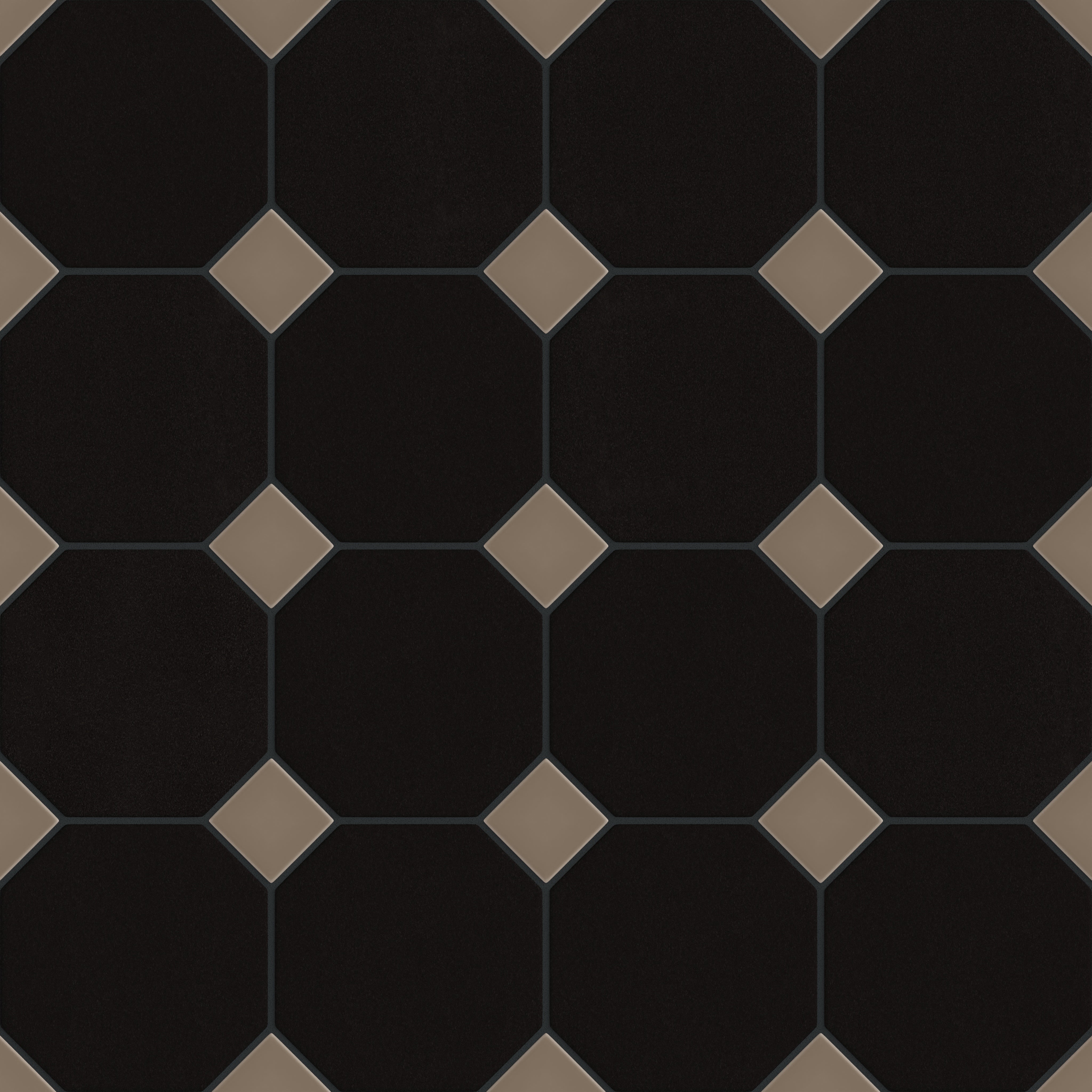 Gramercy Original Ceramic Tile in Raven Matte & Cardamom Matte