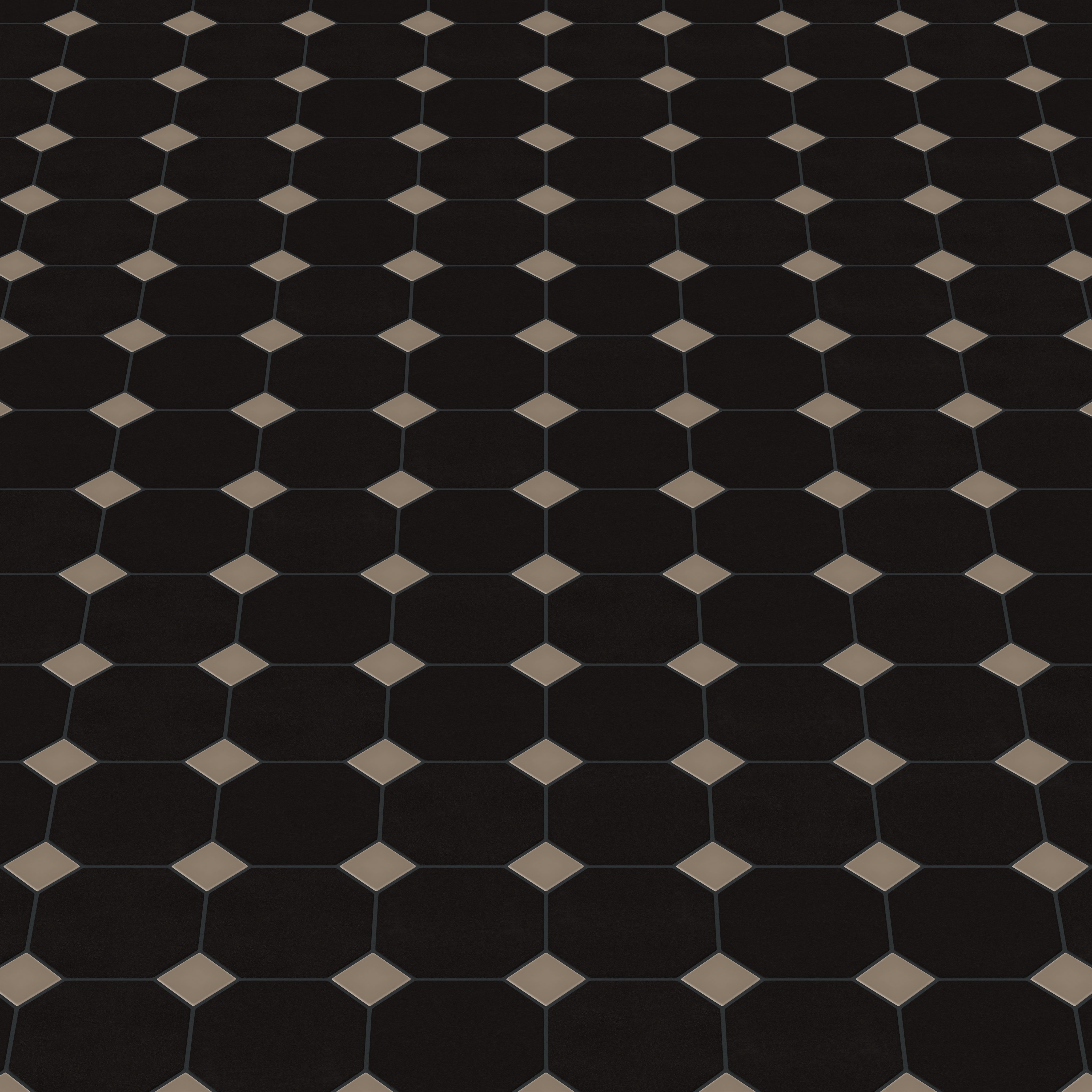 Gramercy Original Ceramic Tile in Raven Matte & Cardamom Matte