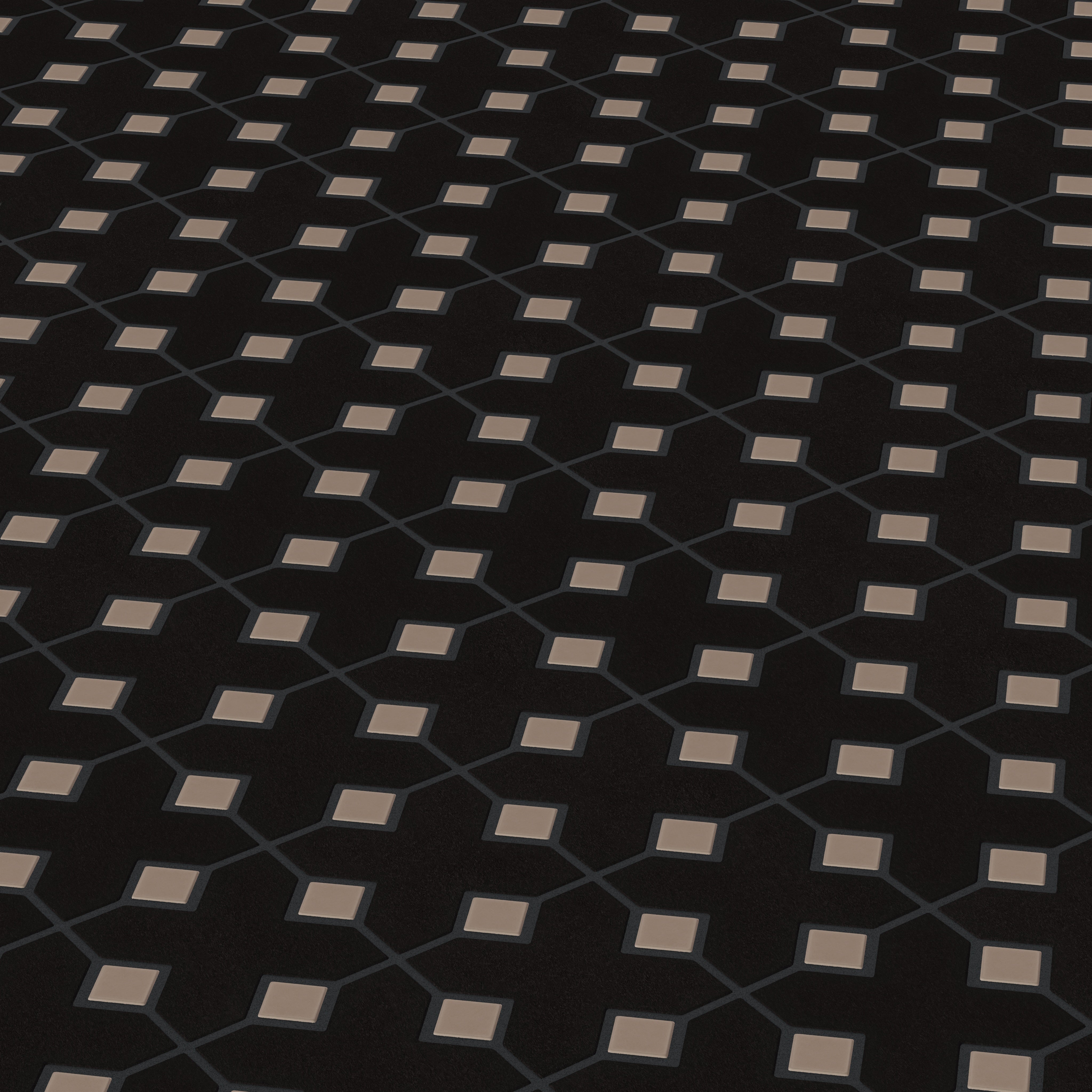 Hacienda Sheeted Original Ceramic Tile in Raven Matte & Cardamom Matte